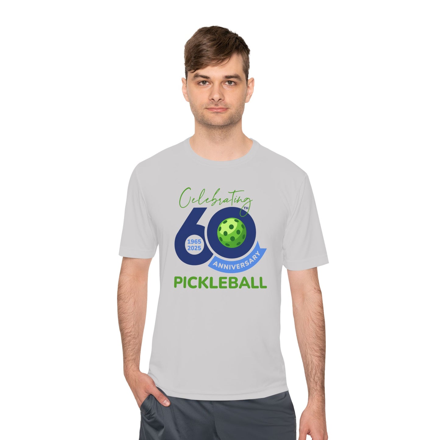 60th Anniversary Pickleball Unisex Moisture Wicking Tee