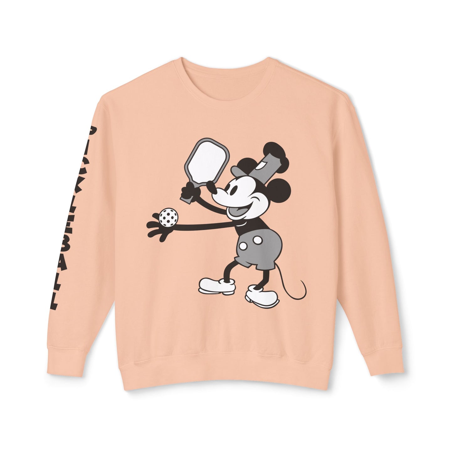 Steamboat Mickey Pickleball Unisex Lightweight Crewneck Sweatshirt