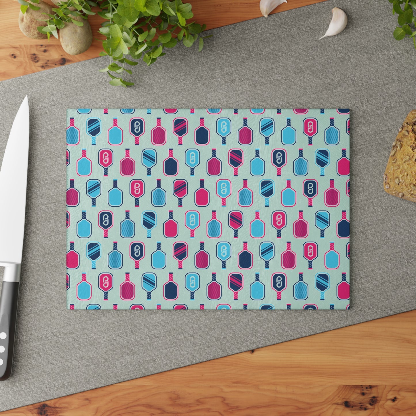 1965 Pickleball Paddles Glass Cutting Board