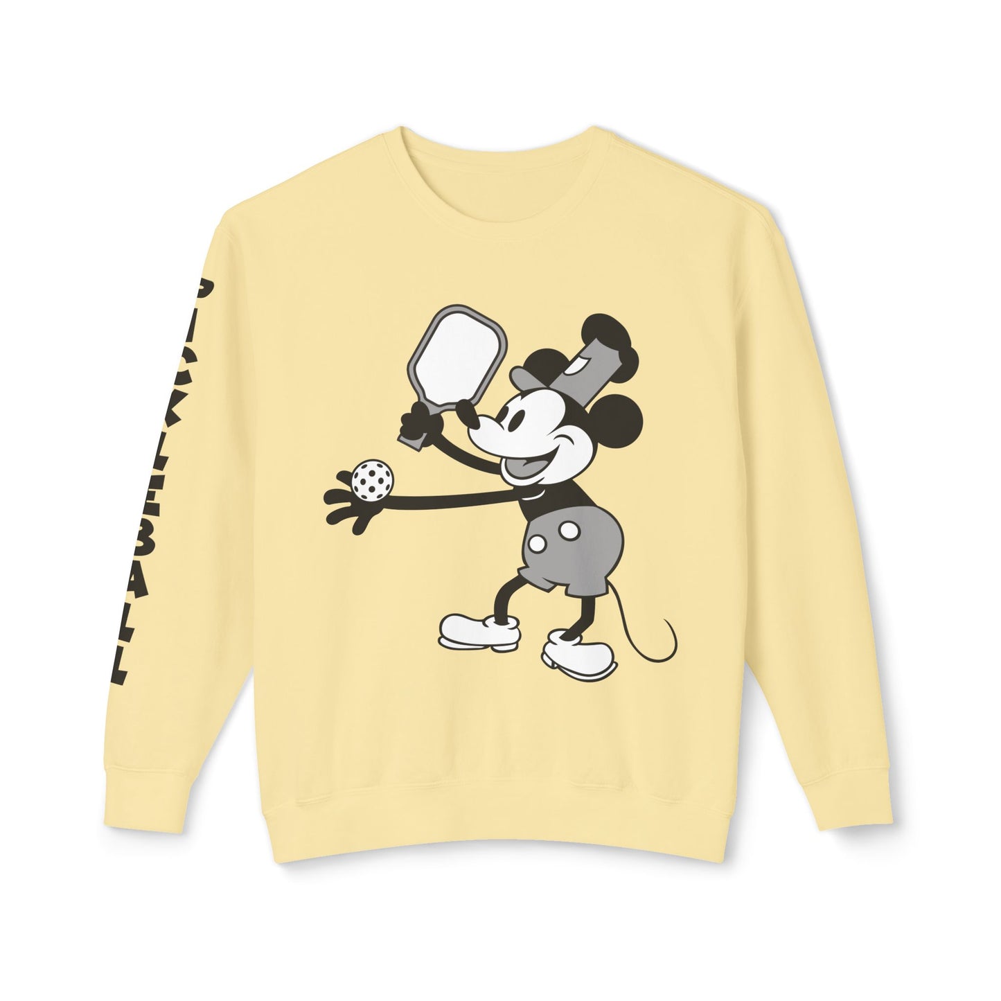 Steamboat Mickey Pickleball Unisex Lightweight Crewneck Sweatshirt
