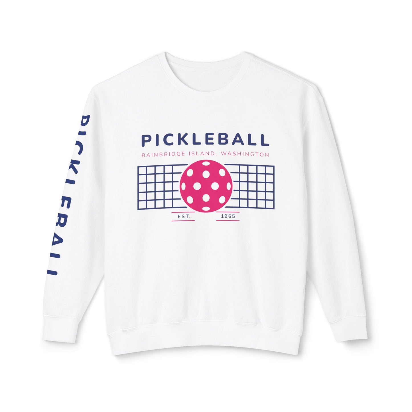 1965 Pickleball Ball & Net Unisex Lightweight Crewneck Sweatshirt