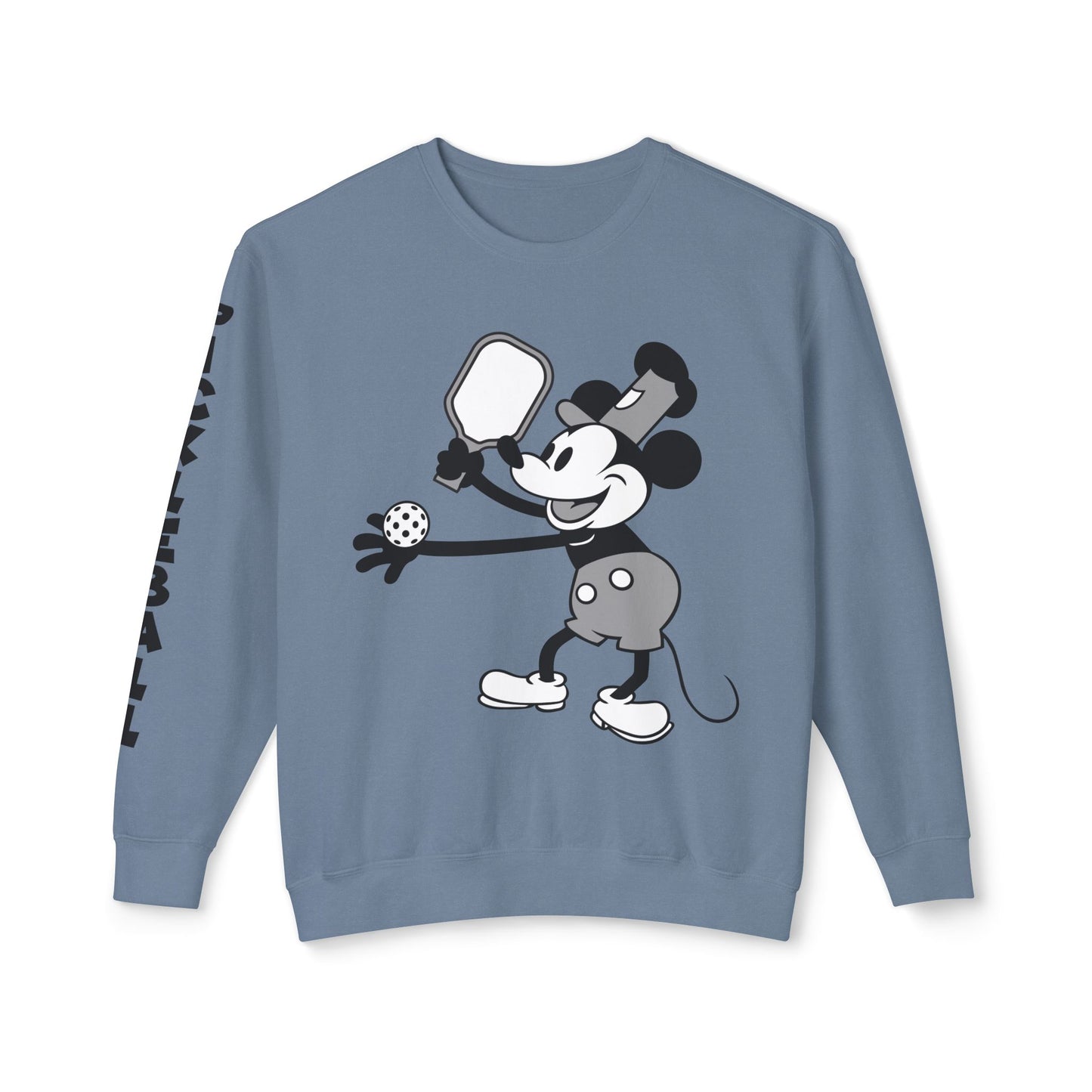 Steamboat Mickey Pickleball Unisex Lightweight Crewneck Sweatshirt