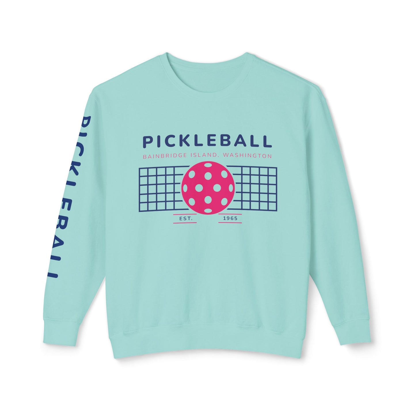 1965 Pickleball Ball & Net Unisex Lightweight Crewneck Sweatshirt