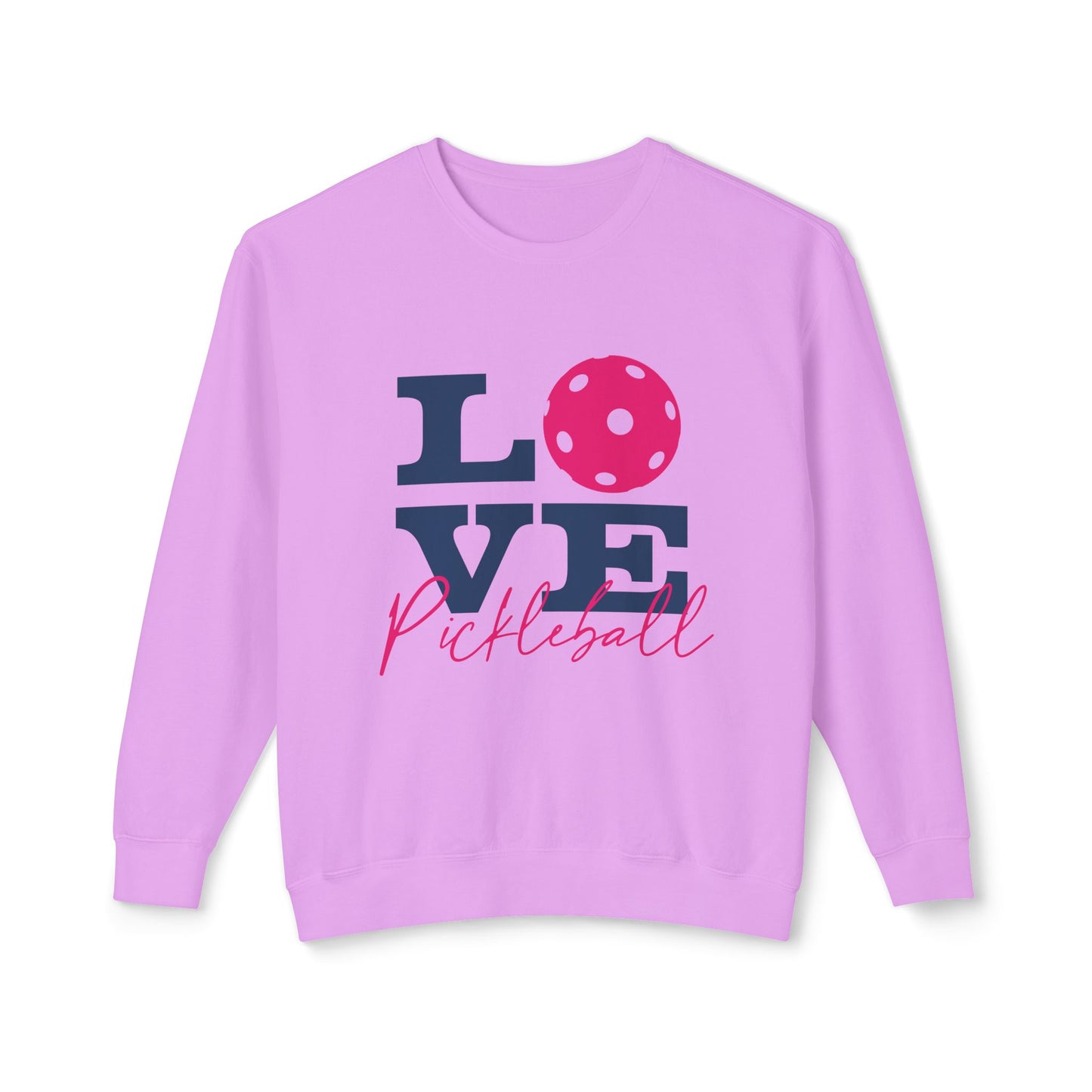 Love Pickleball I Unisex Lightweight Crewneck Sweatshirt