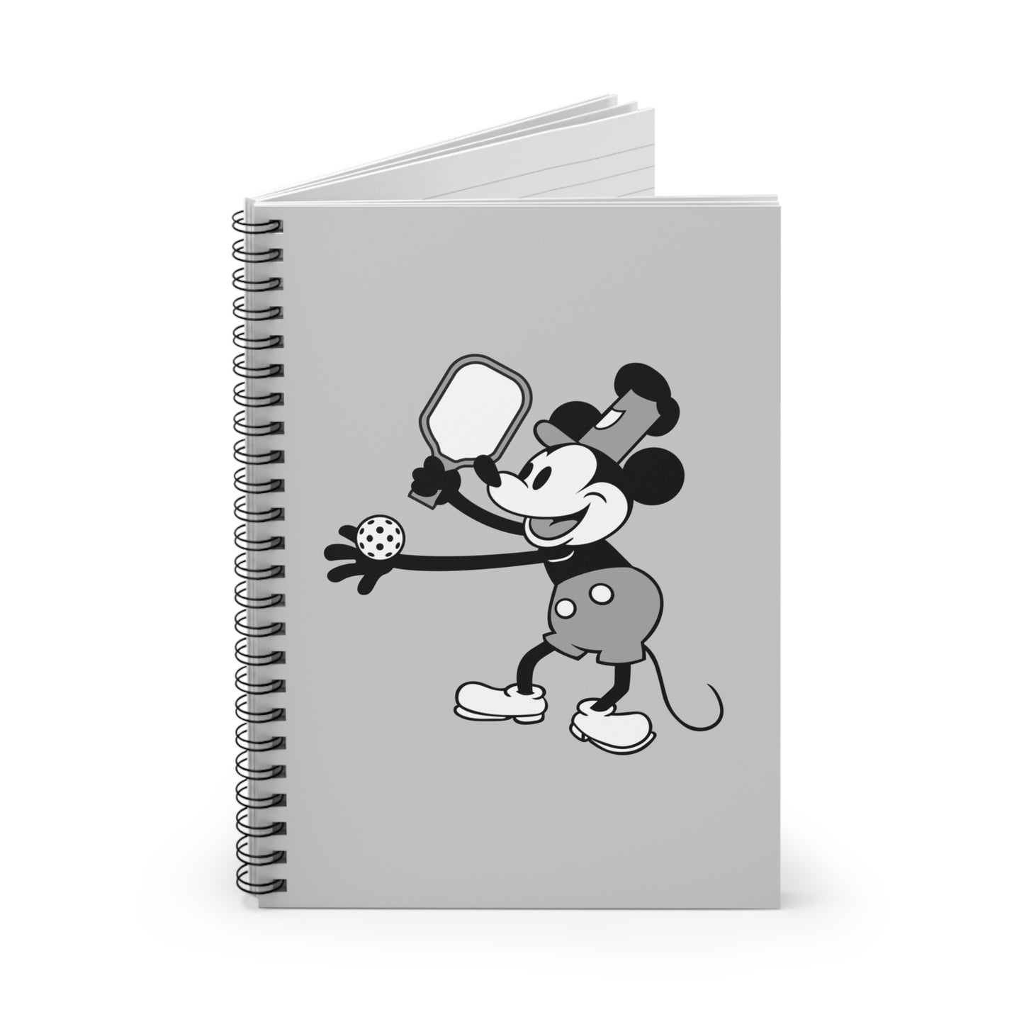 Steamboat Mickey Pickleball Spiral Notebook - Ruled Line