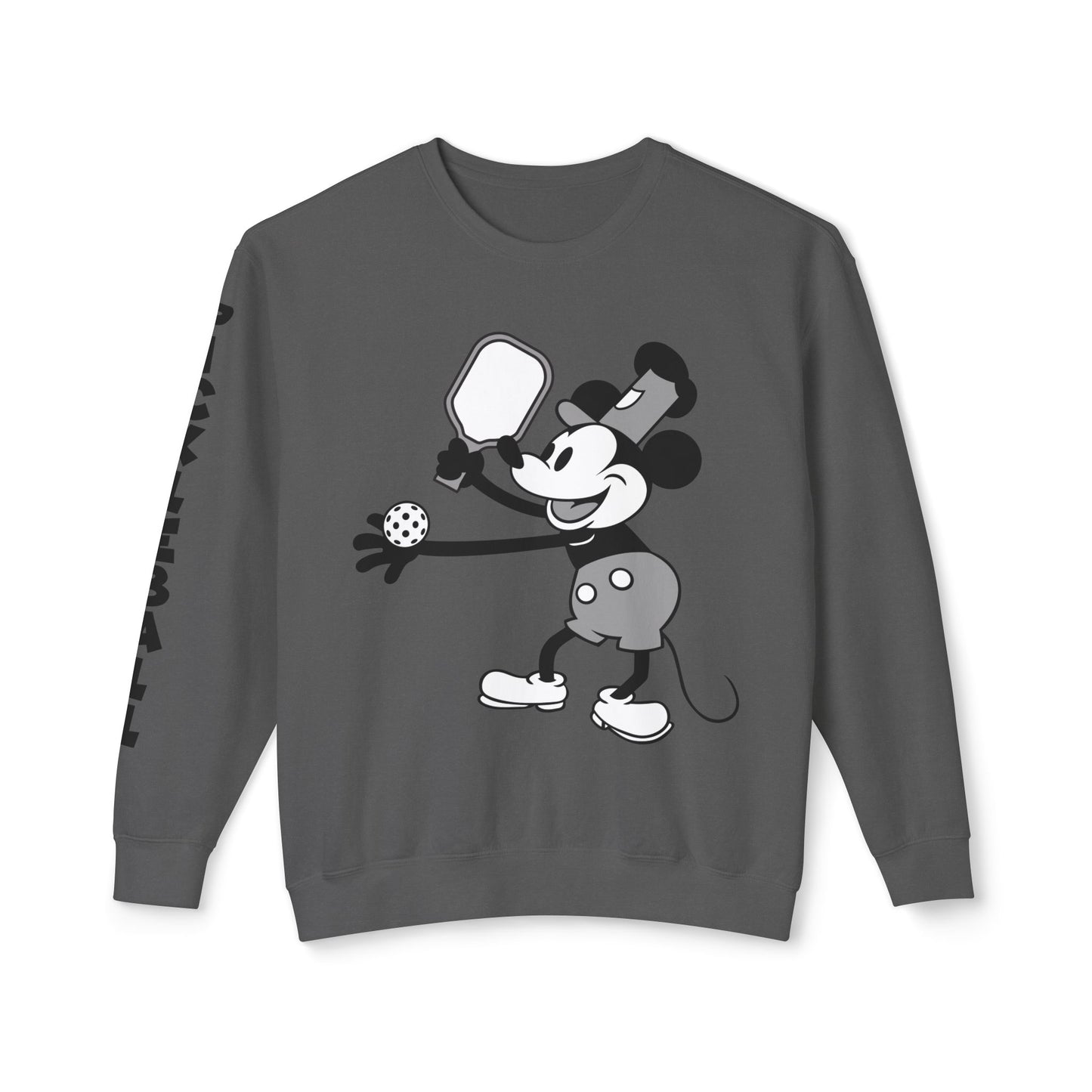 Steamboat Mickey Pickleball Unisex Lightweight Crewneck Sweatshirt