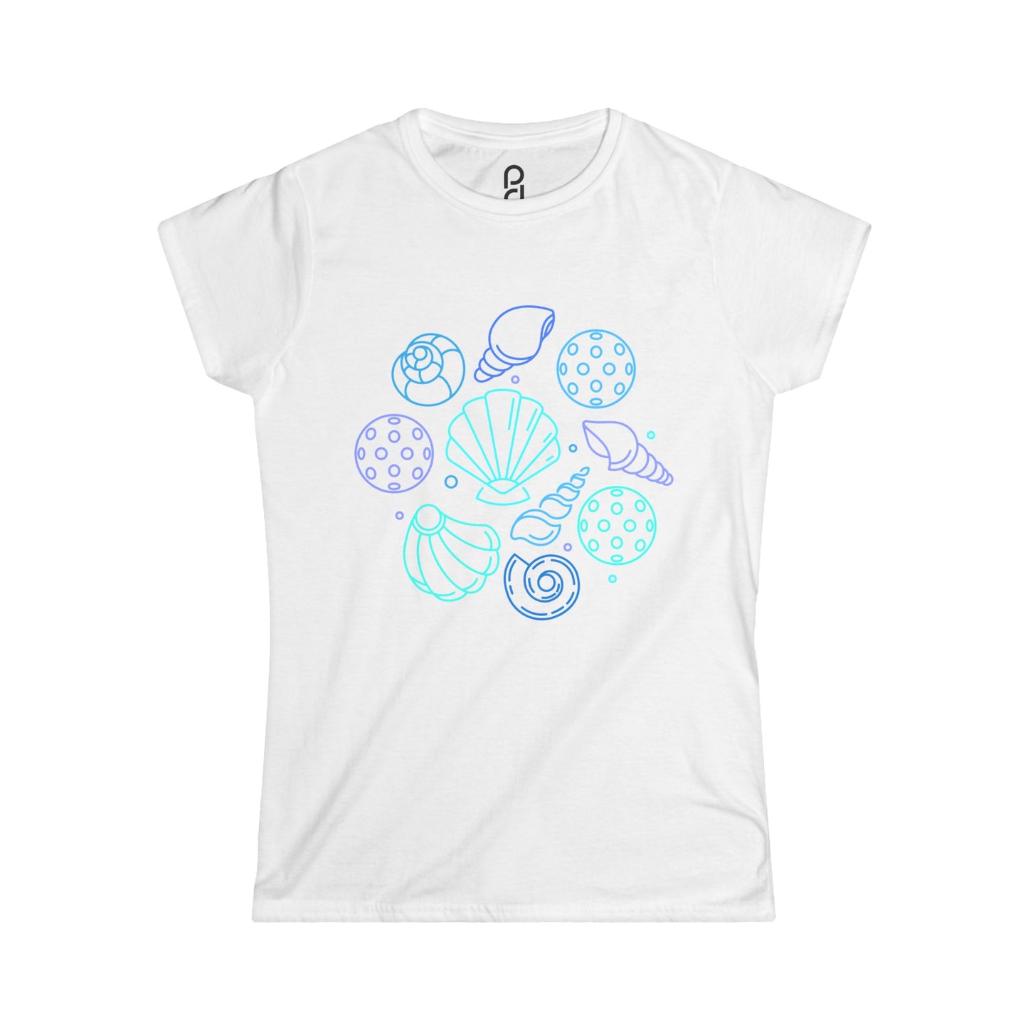 Pickleball Seashells Women's Softstyle Tee