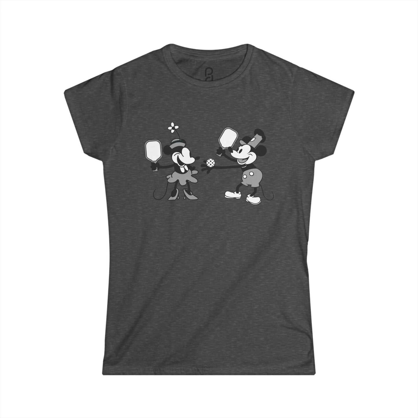 Steamboat Mickey Pickleball Game Women's Softstyle Tee