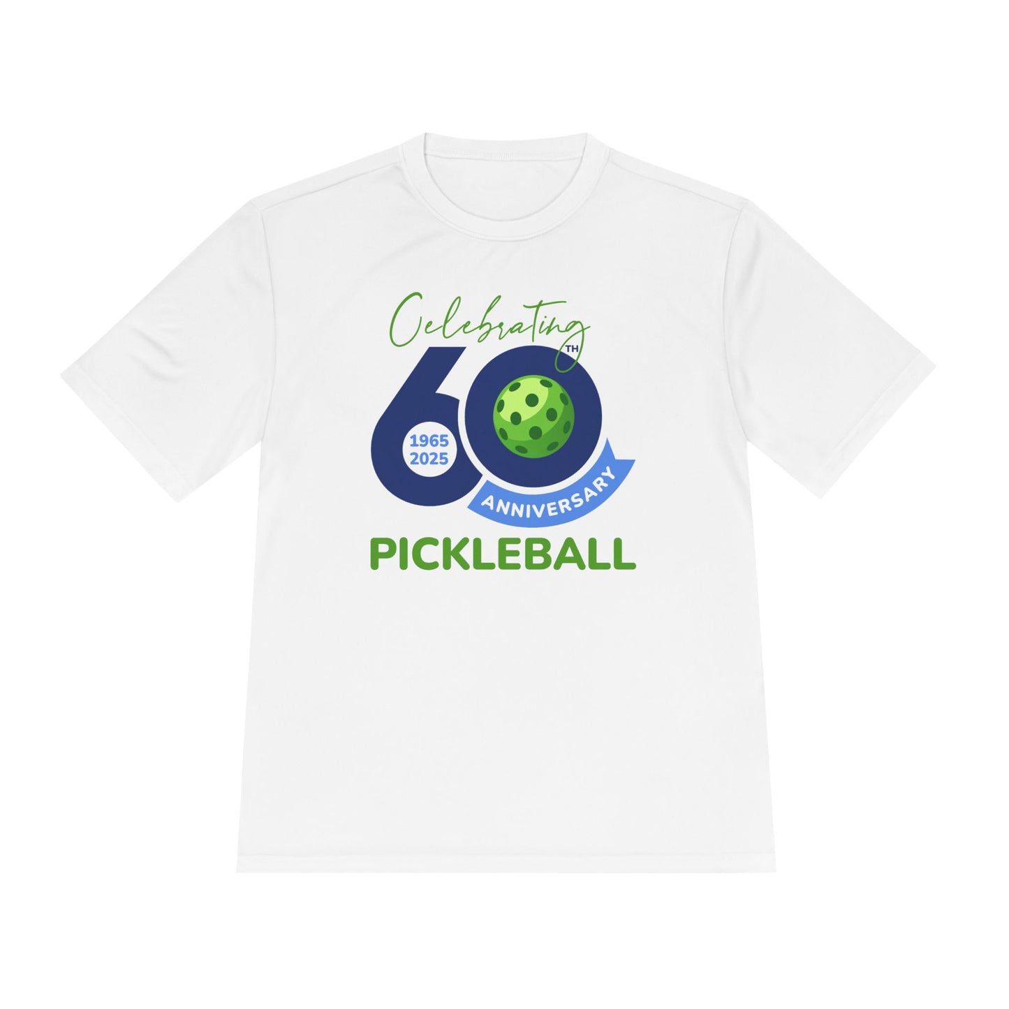 60th Anniversary Pickleball Unisex Moisture Wicking Tee