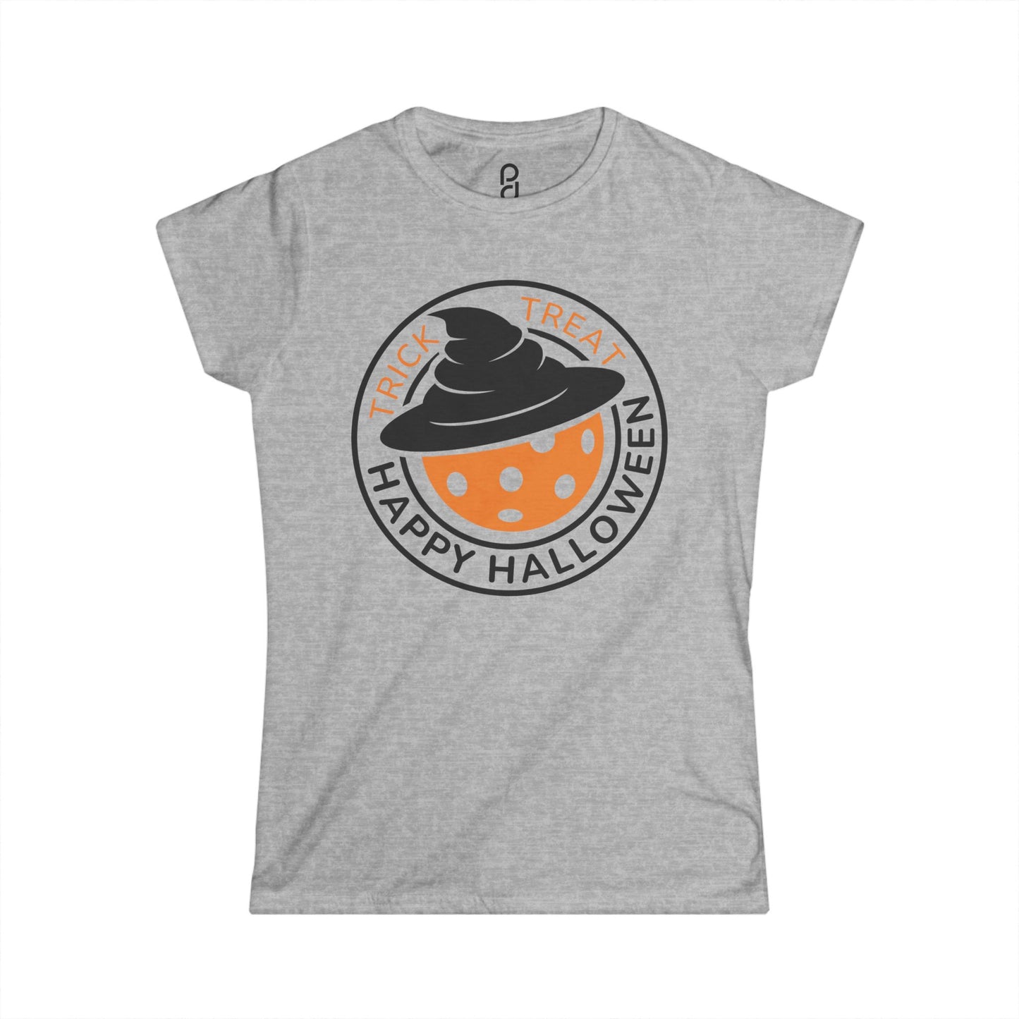 Pickleball Halloween Pumpkin Women's Softstyle Tee