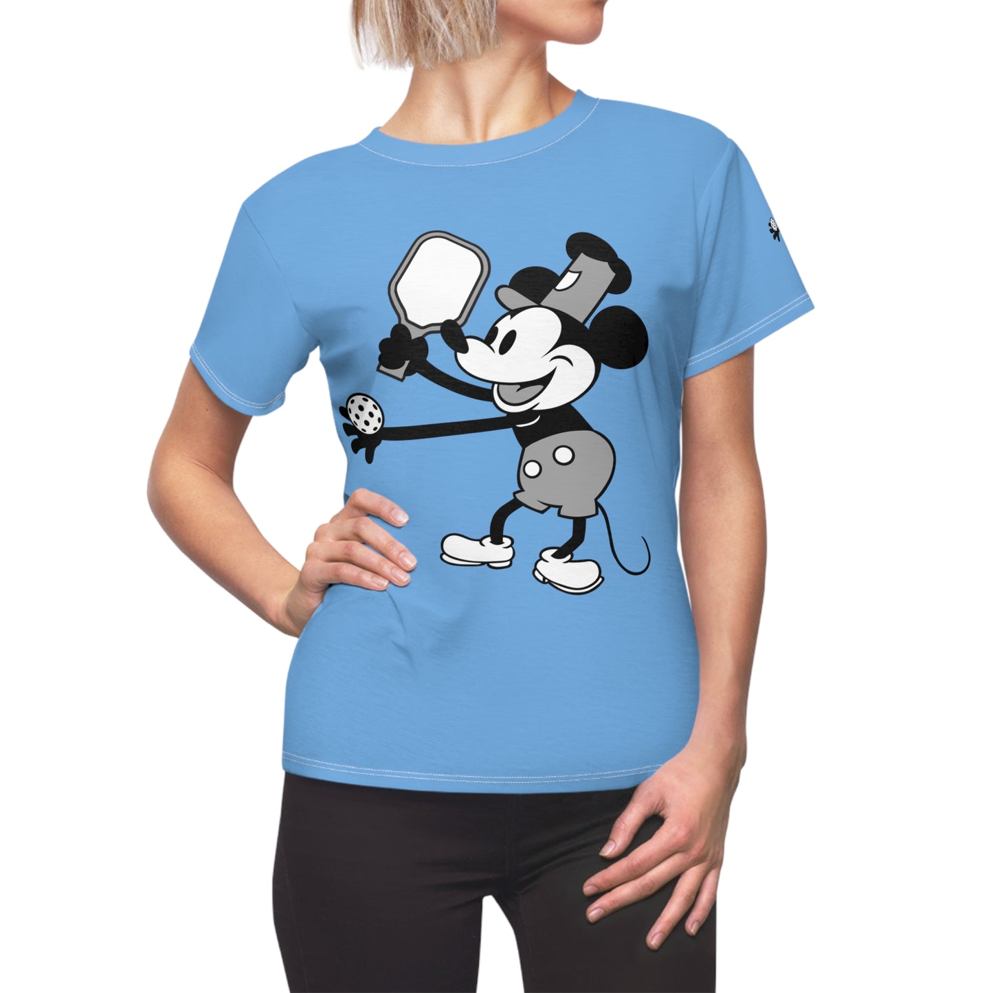 Steamboat Mickey Pickleball Blue Tee Shirt
