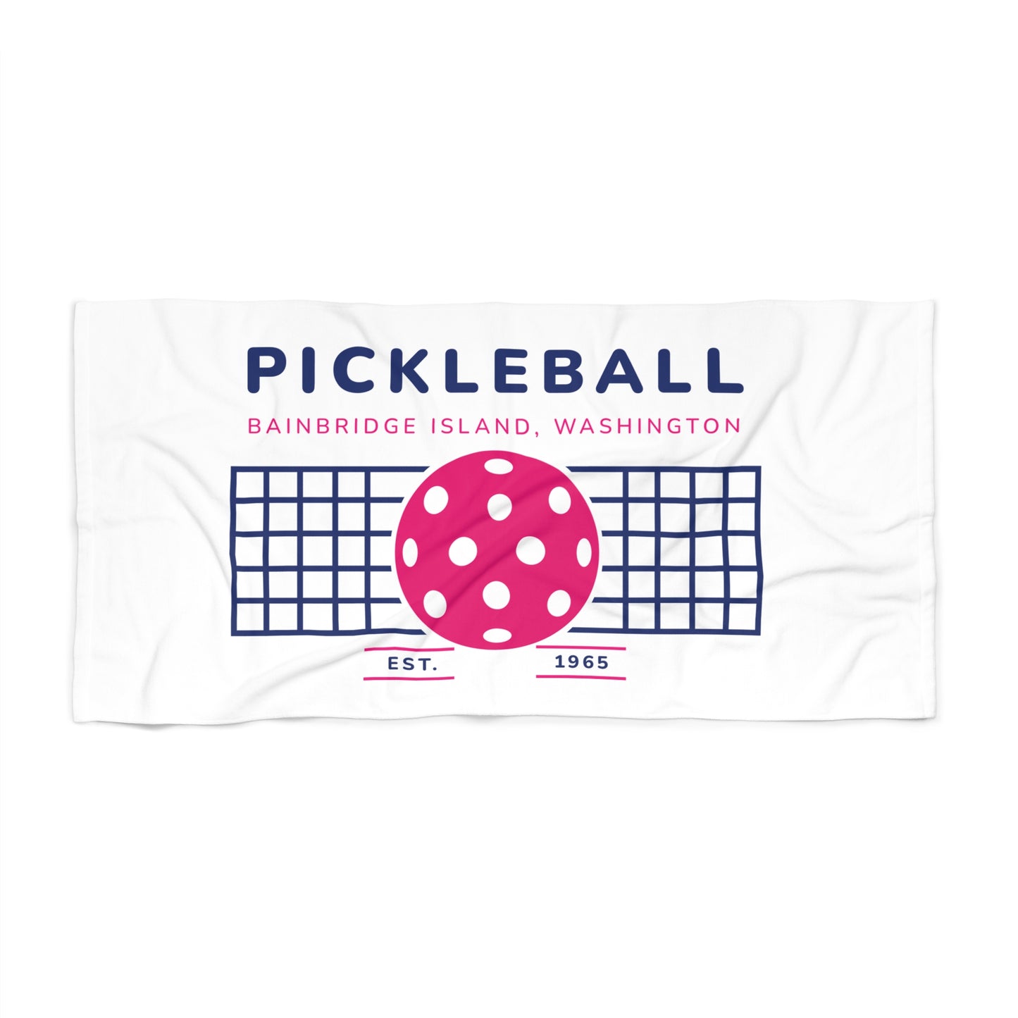 1965 Pickleball Ball & Net Beach Towel