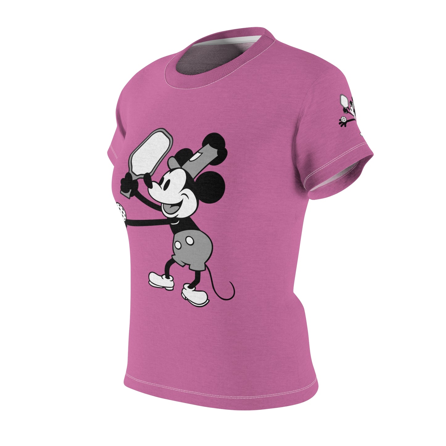Steamboat Mickey Pickleball Pink Tee Shirt