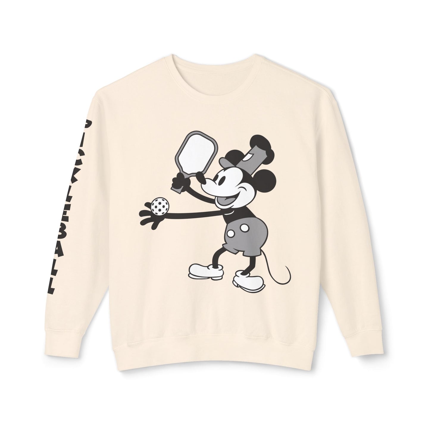 Steamboat Mickey Pickleball Unisex Lightweight Crewneck Sweatshirt
