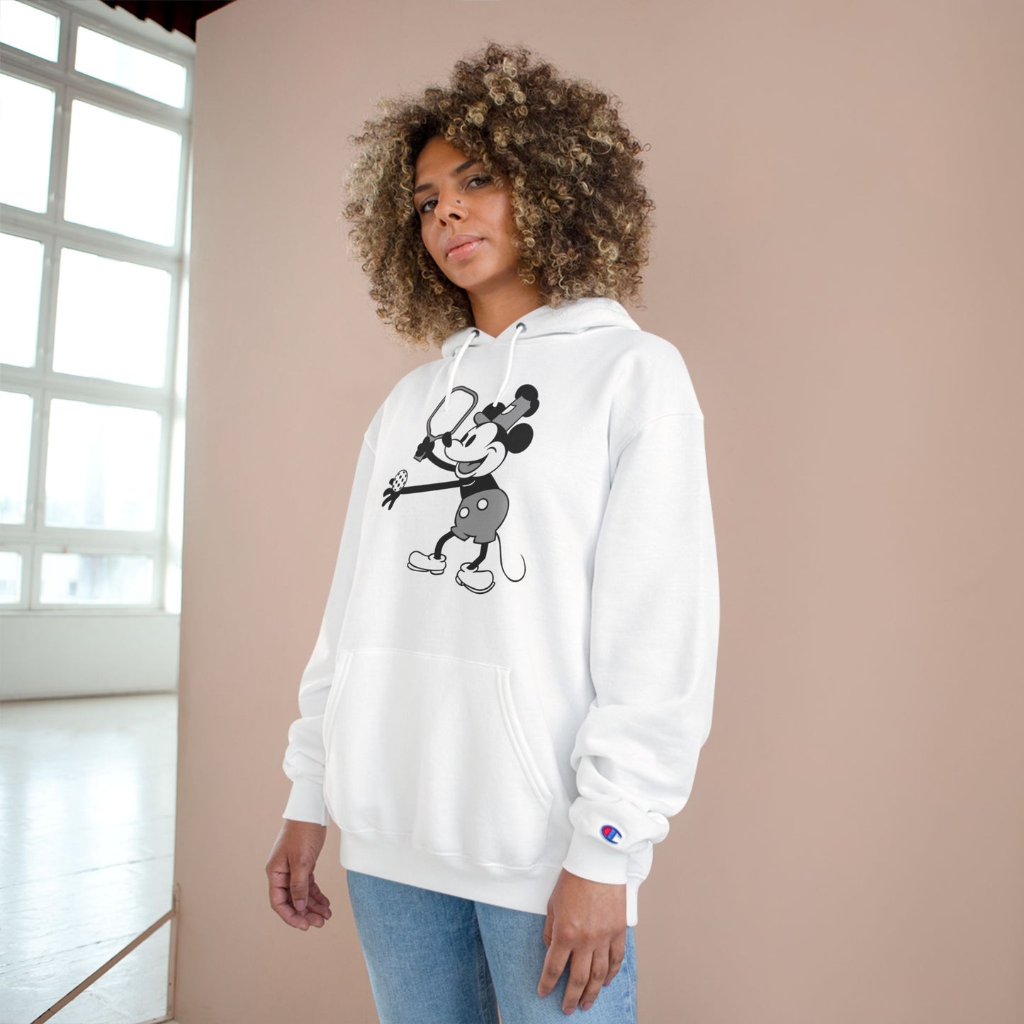 Steamboat Mickey Pickleball Unisex Champion Hoodie