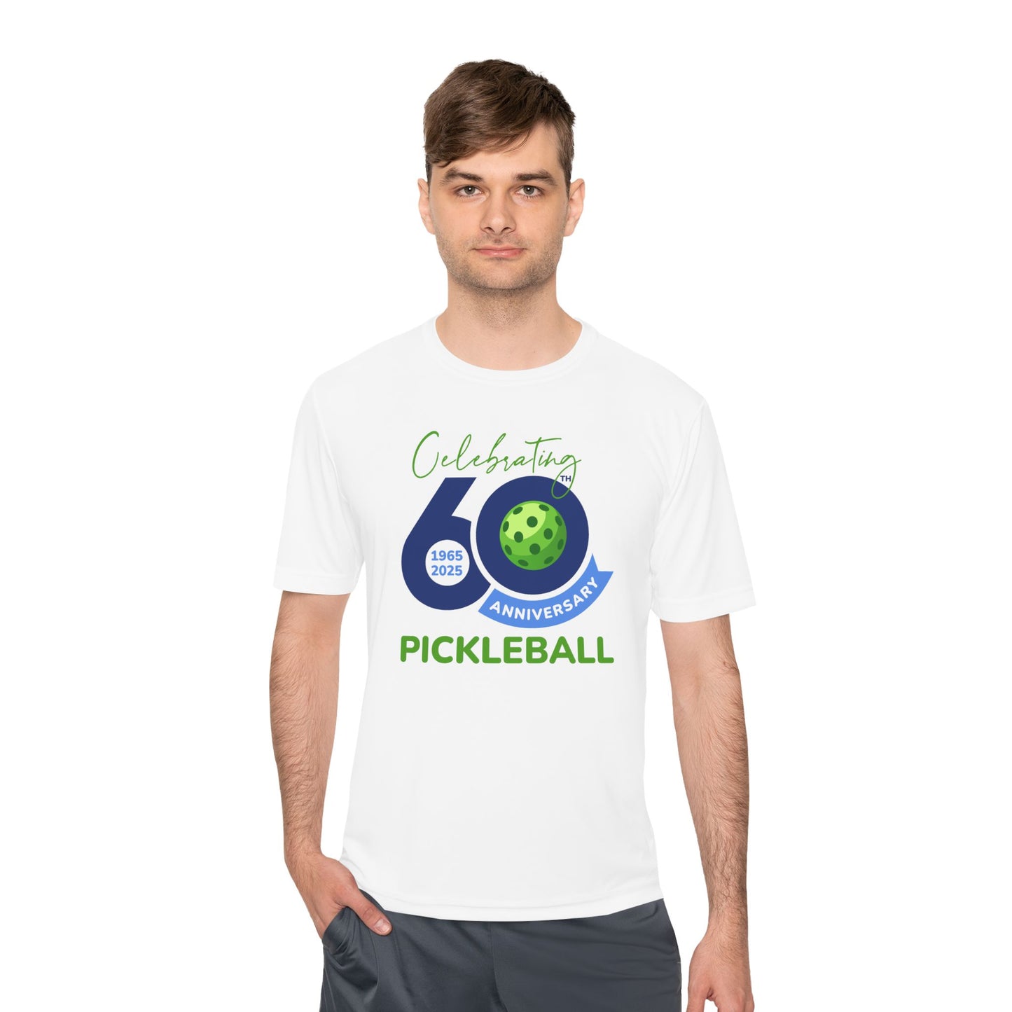 60th Anniversary Pickleball Unisex Moisture Wicking Tee