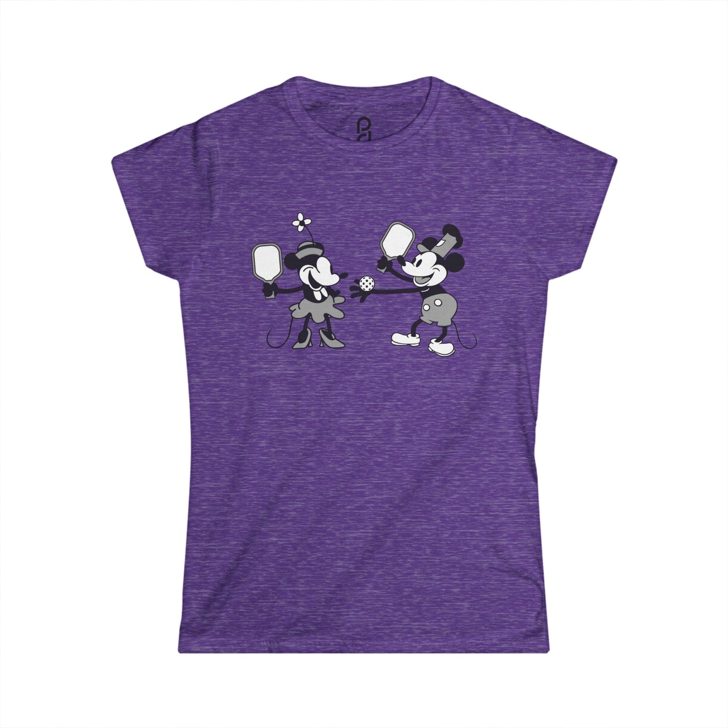 Steamboat Mickey Pickleball Game Women's Softstyle Tee