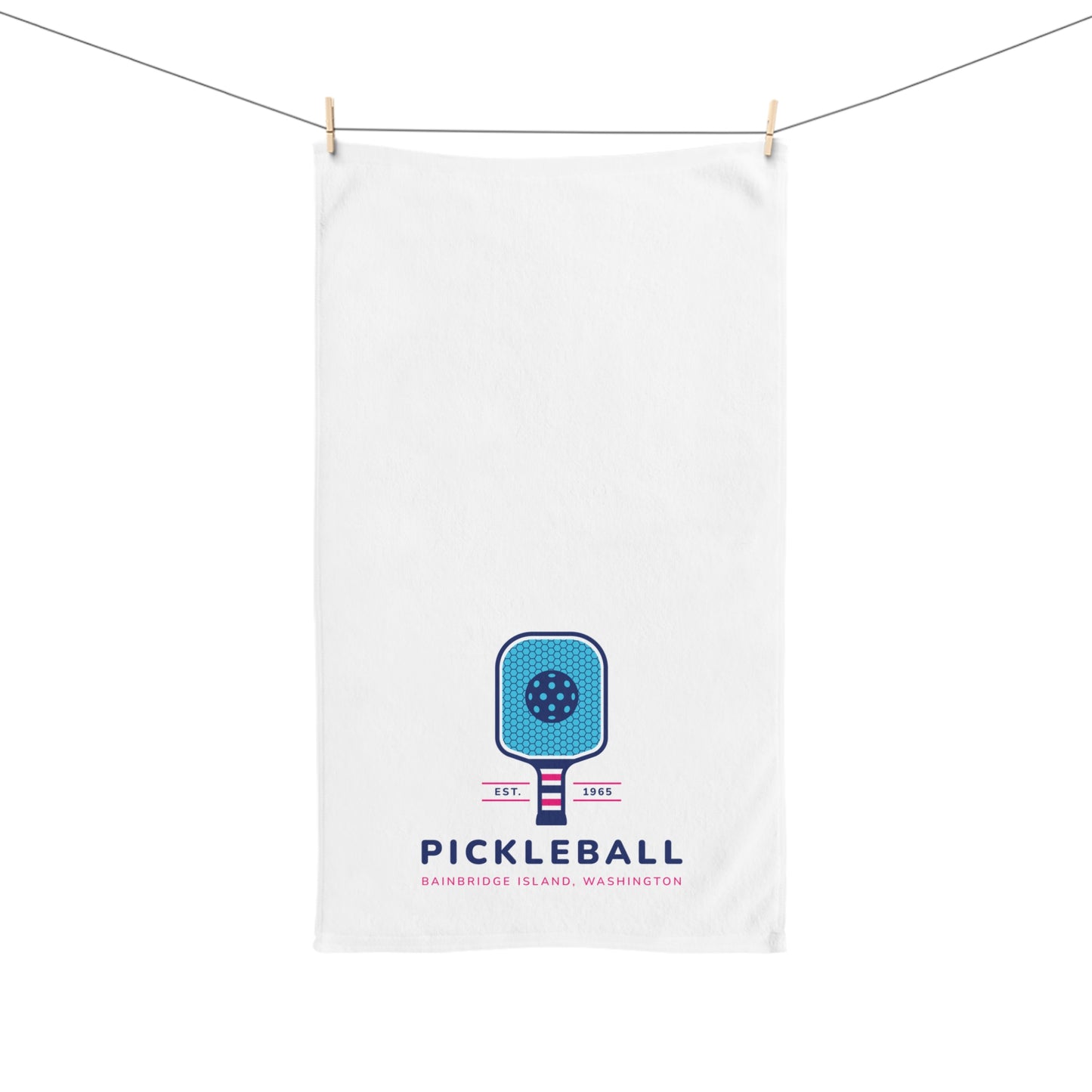 1965 Pickleball Blue Paddle Hand Towel