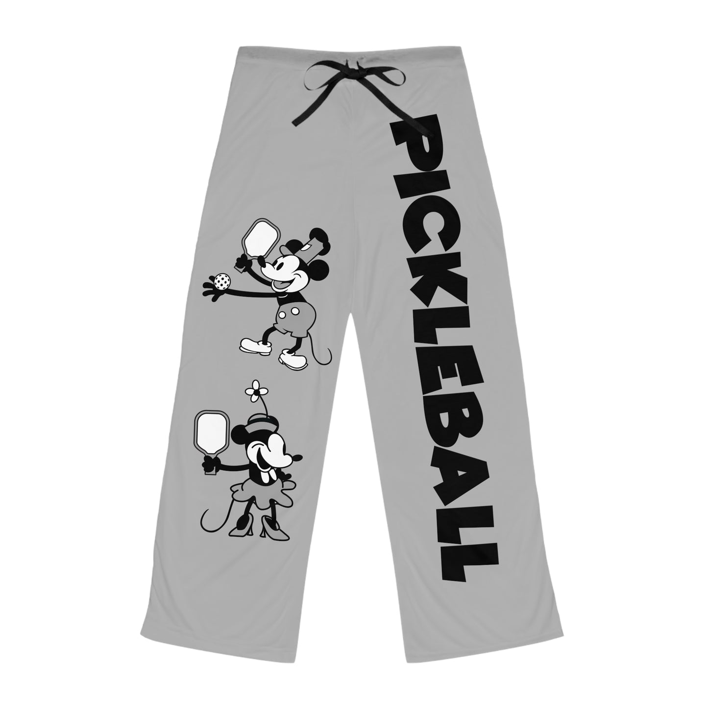 Steamboat Mickey Pickleball Gray Women's Pajama Pants