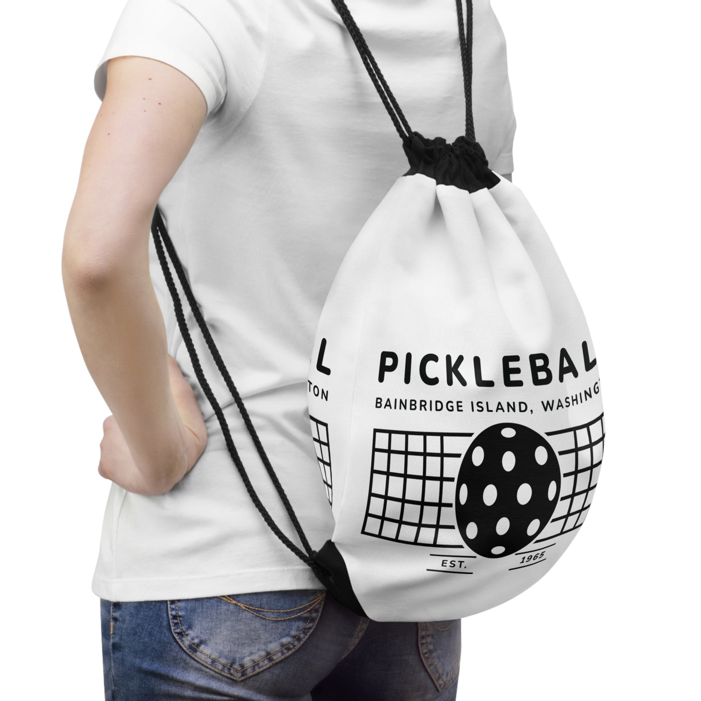 1965 Pickleball Ball & Net Drawstring Bag