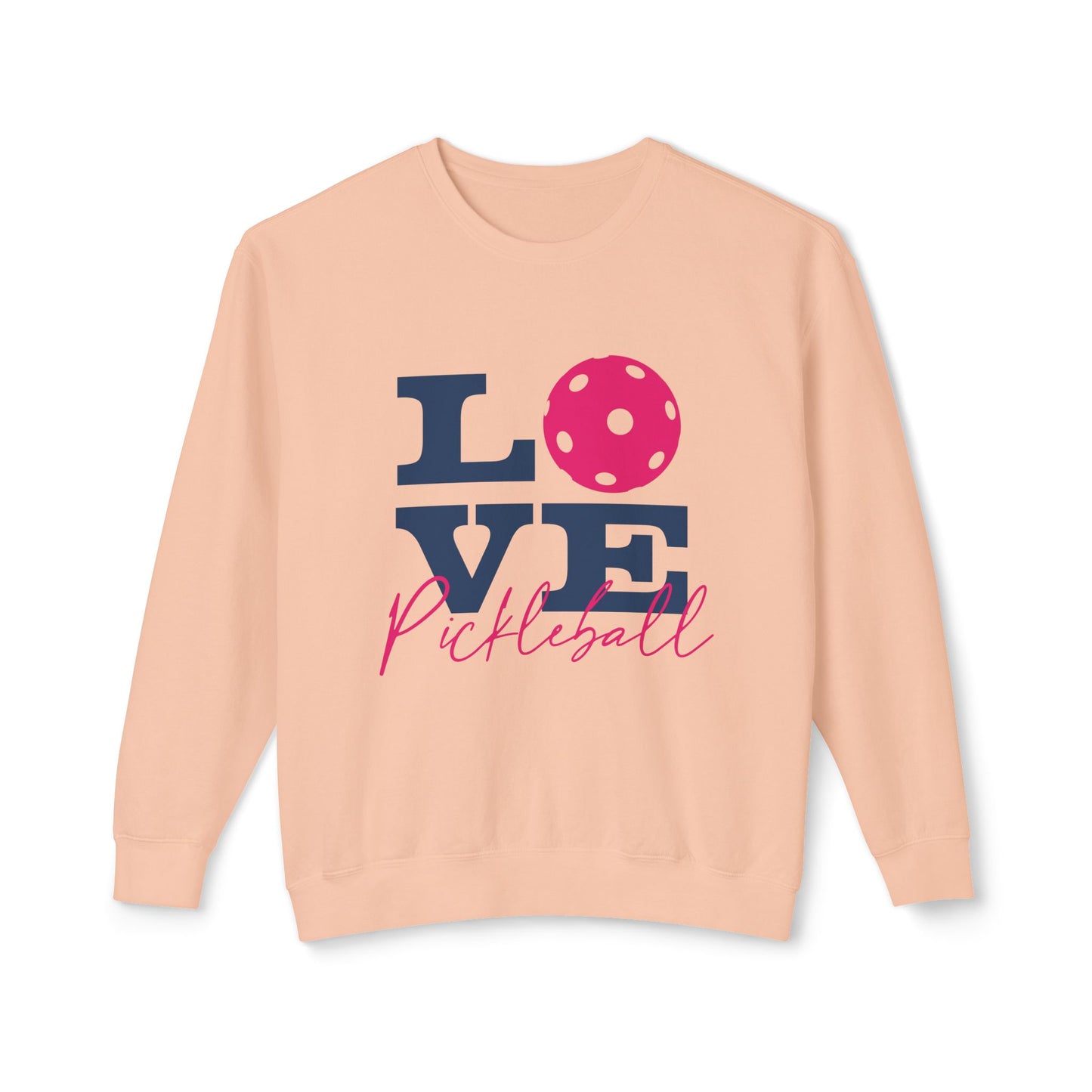 Love Pickleball I Unisex Lightweight Crewneck Sweatshirt