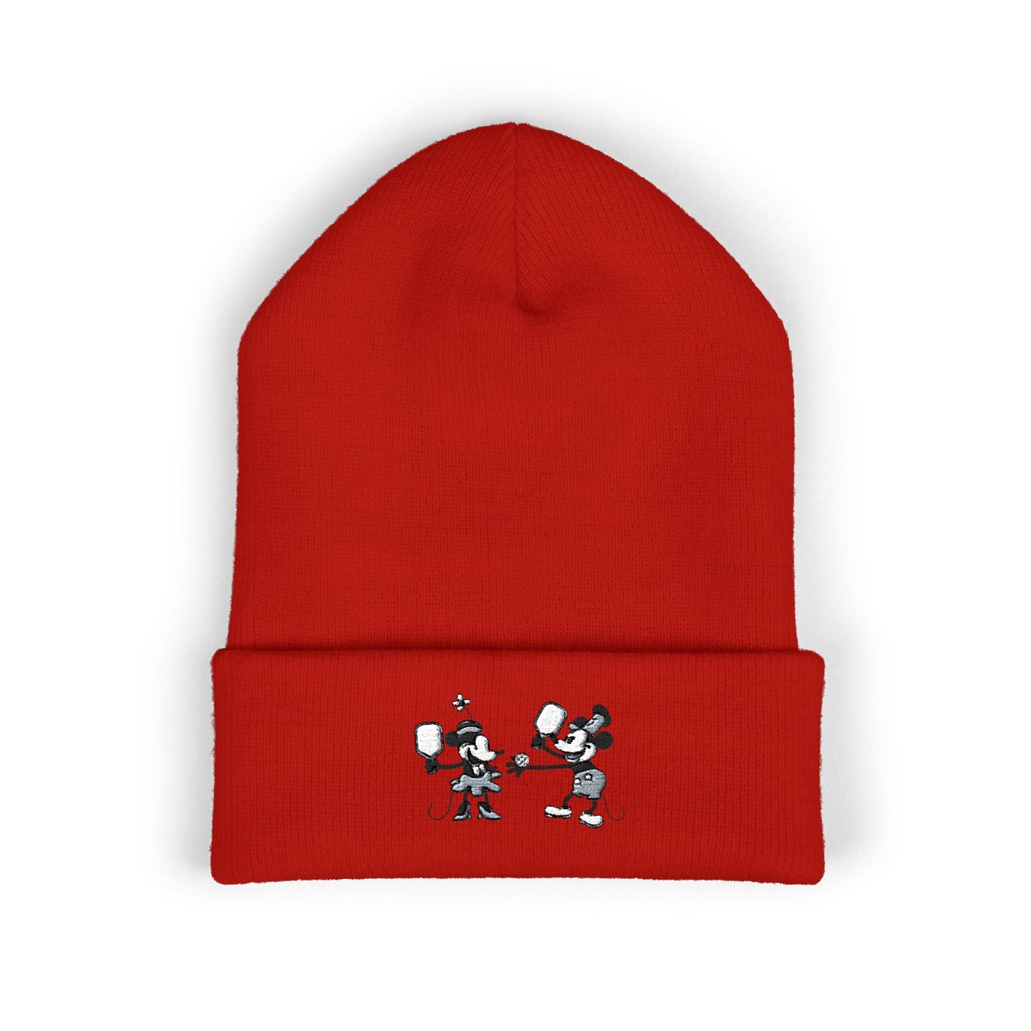 Steamboat Mickey Pickleball Embroidered Cuffed Beanie Hat