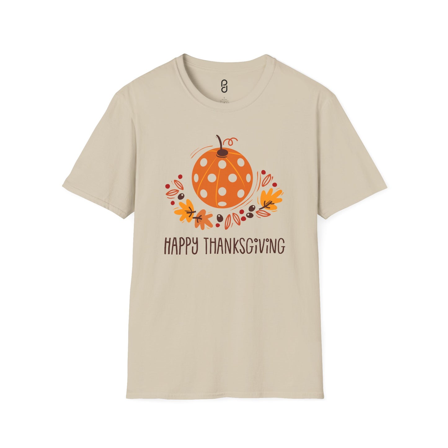Pickleball Pumpkin Happy Thanksgiving Unisex Softstyle T-Shirt