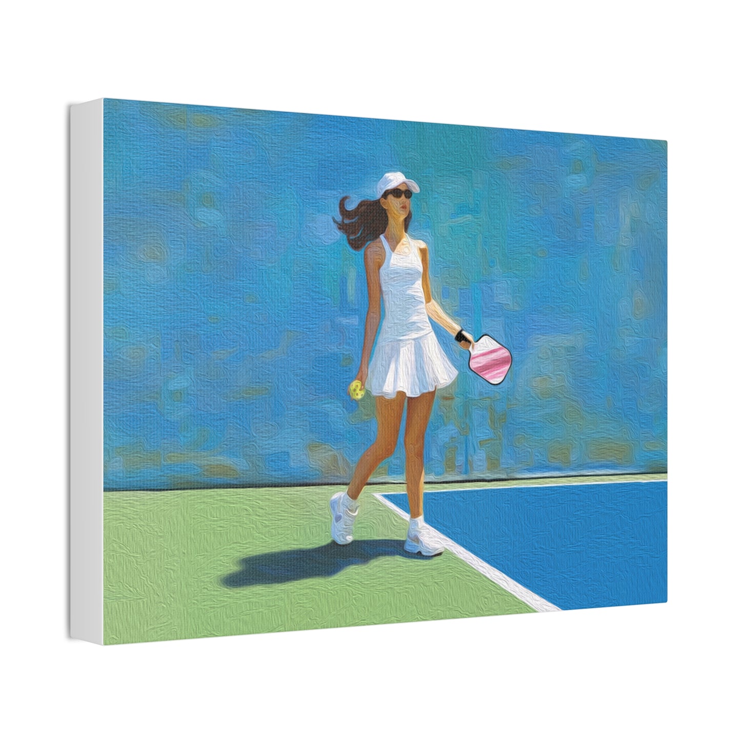 Pickleball "Courtside" Limited Edition Canvas Stretched, 1.5''