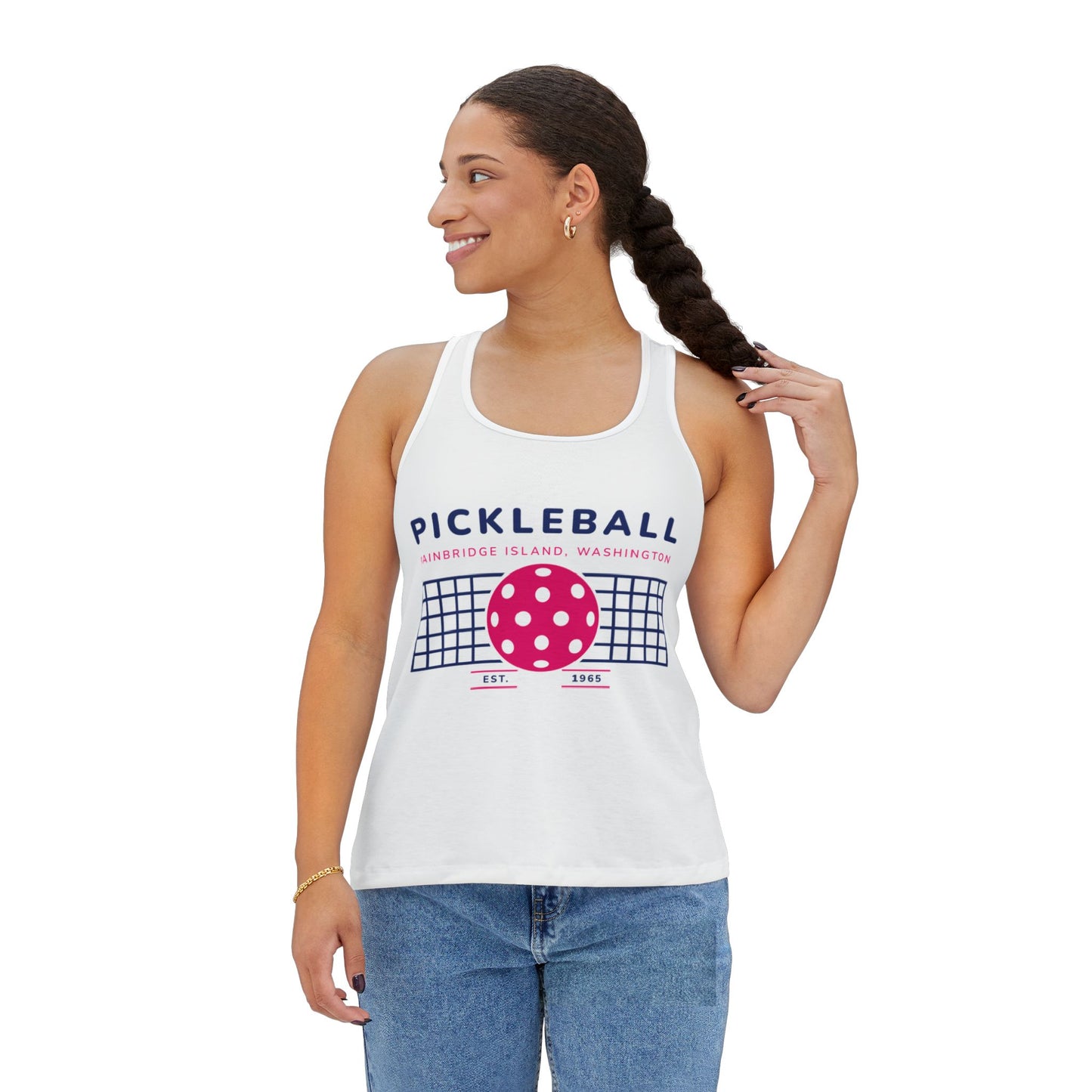 1965 Pickleball Ball and Net Women's Tank Top (AOP)