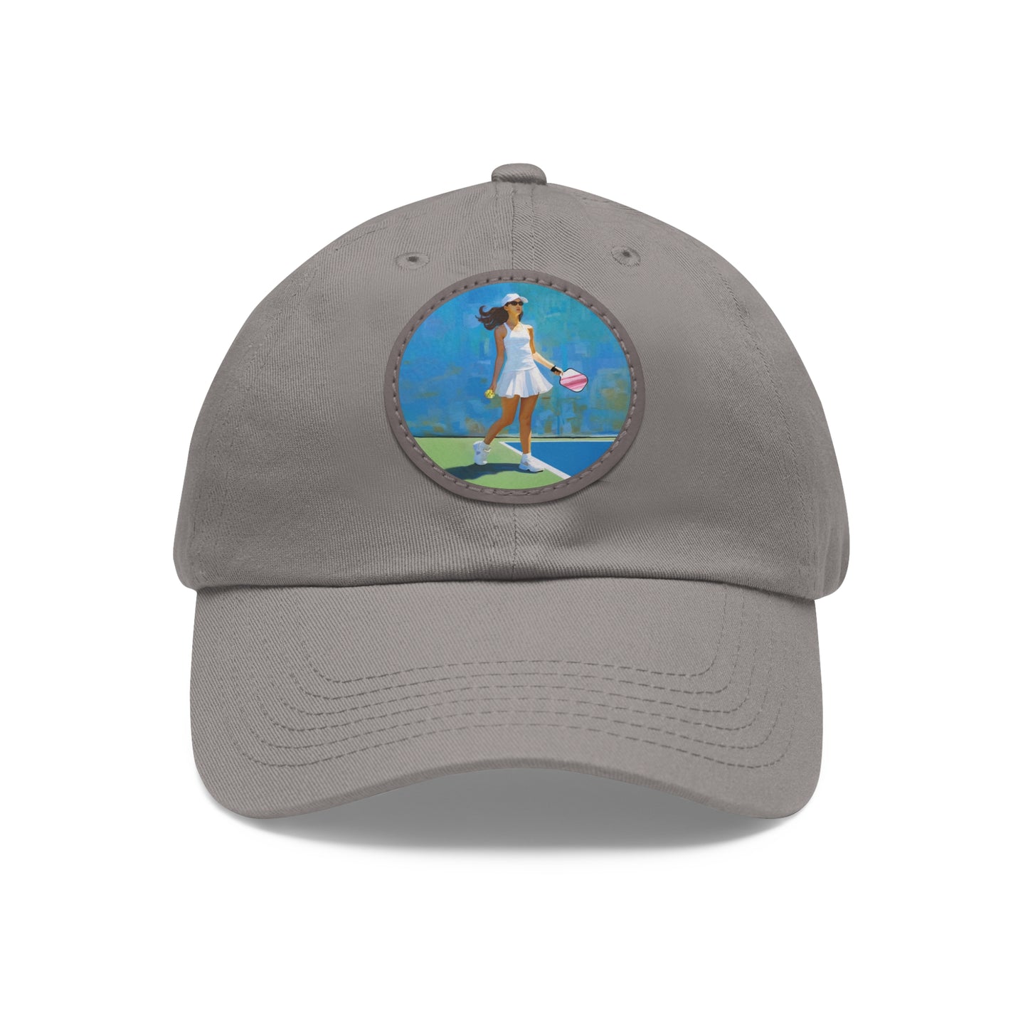 Pickleball "Courtside" Limited Edition Hat with Leather Patch (Round)