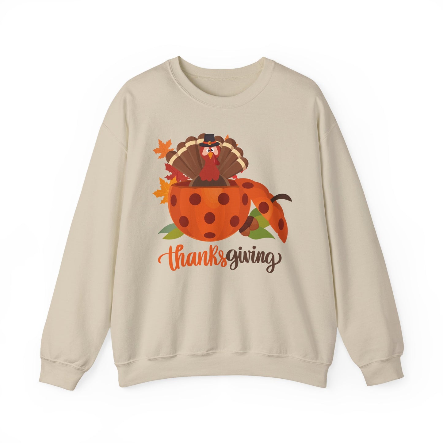 Thanksgiving Turkey Pickleball Unisex Heavy Blend™ Crewneck Sweatshirt