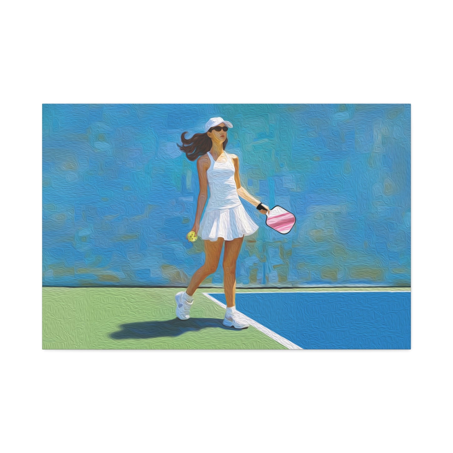 Pickleball "Courtside" Limited Edition Canvas Stretched, 1.5''