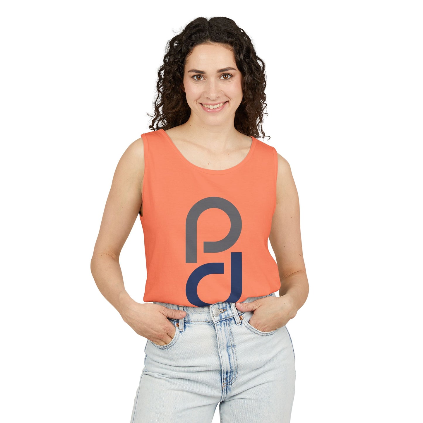 PD Pickleball Blues II - Gray Blue Unisex Garment-Dyed Tank Top