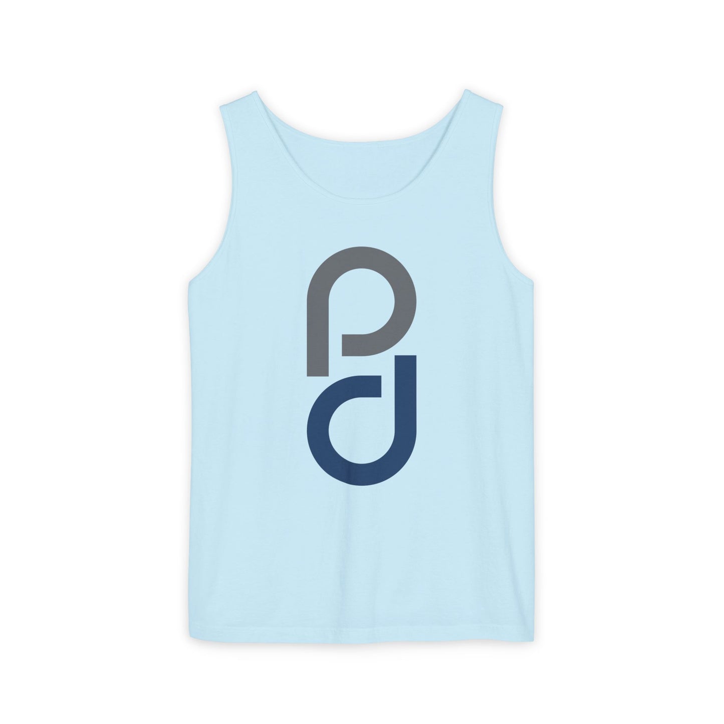 PD Pickleball Blues II - Gray Blue Unisex Garment-Dyed Tank Top