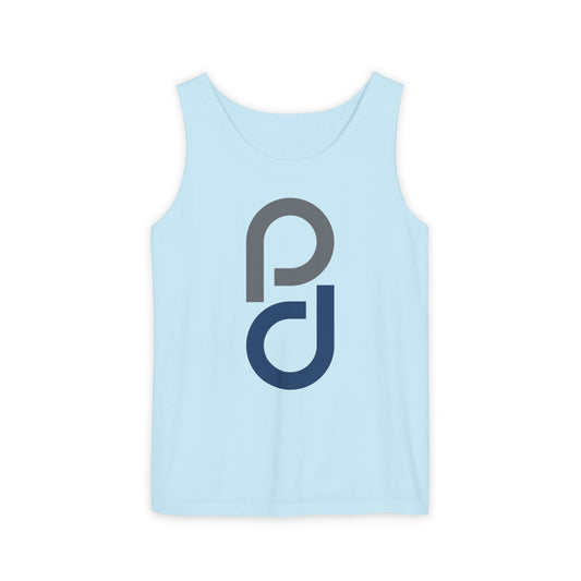 PD Pickleball Blues II - Gray Blue Unisex Garment-Dyed Tank Top