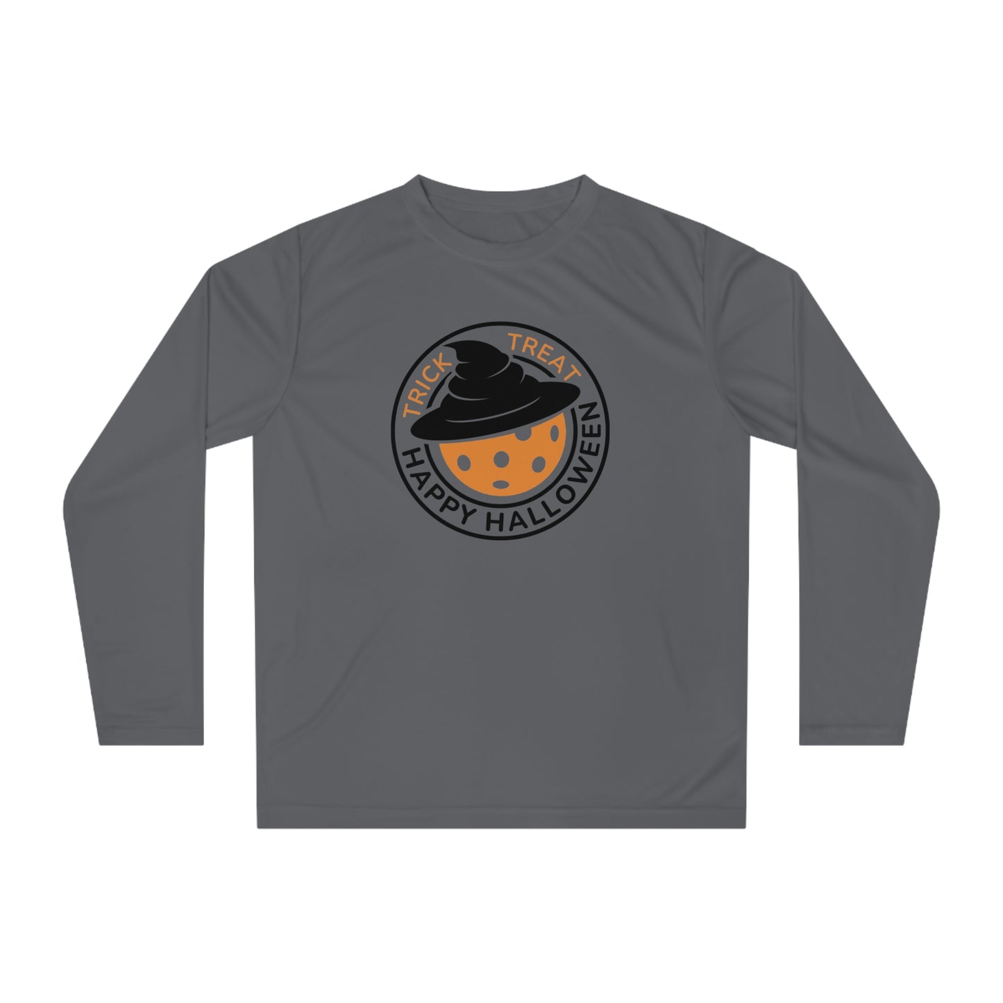 Pickleball Halloween Pumpkin Unisex Performance Long Sleeve Shirt