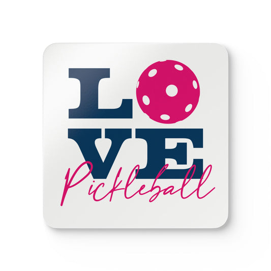 Love Pickleball II Corkwood Coaster Set