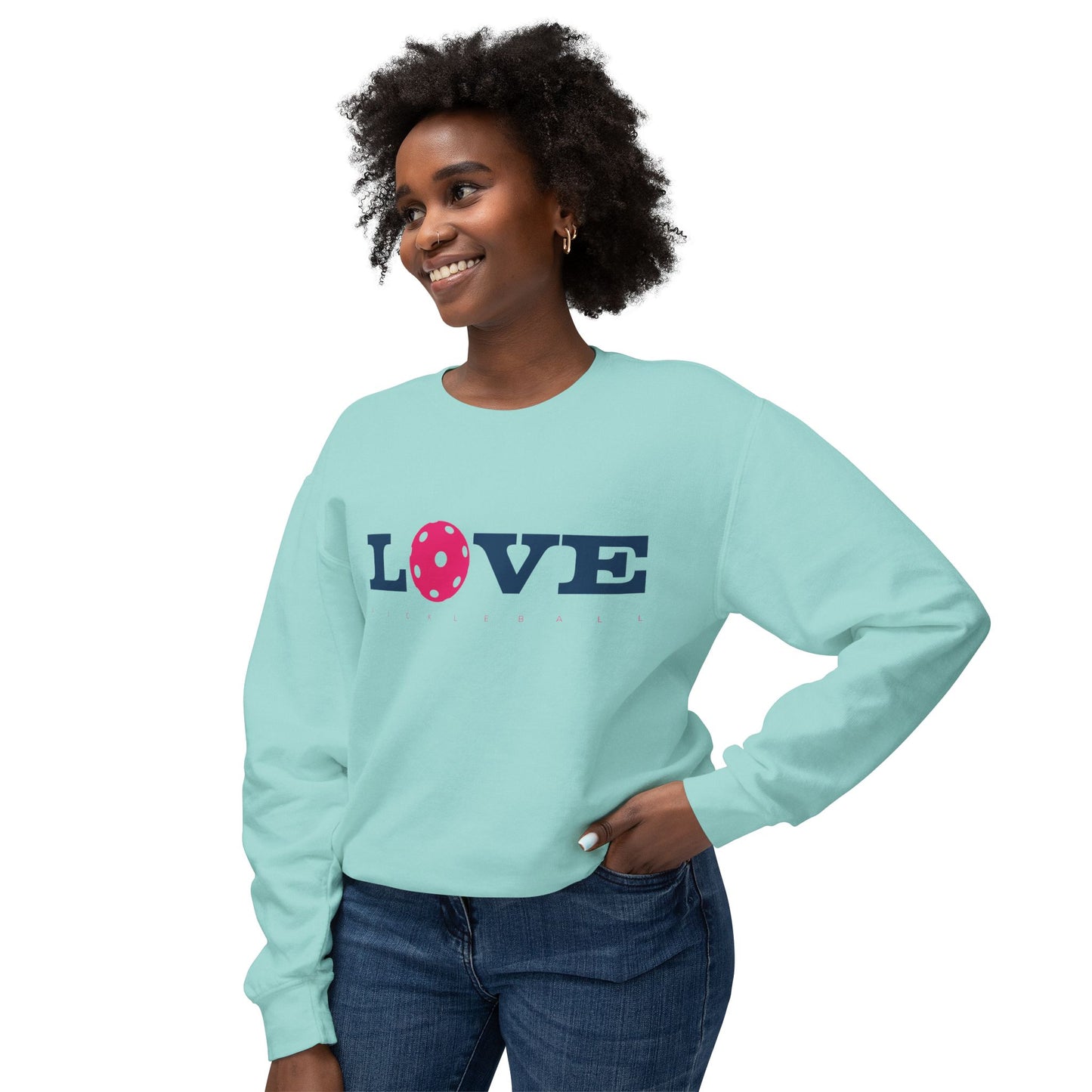 Love Pickleball II Unisex Lightweight Crewneck Sweatshirt