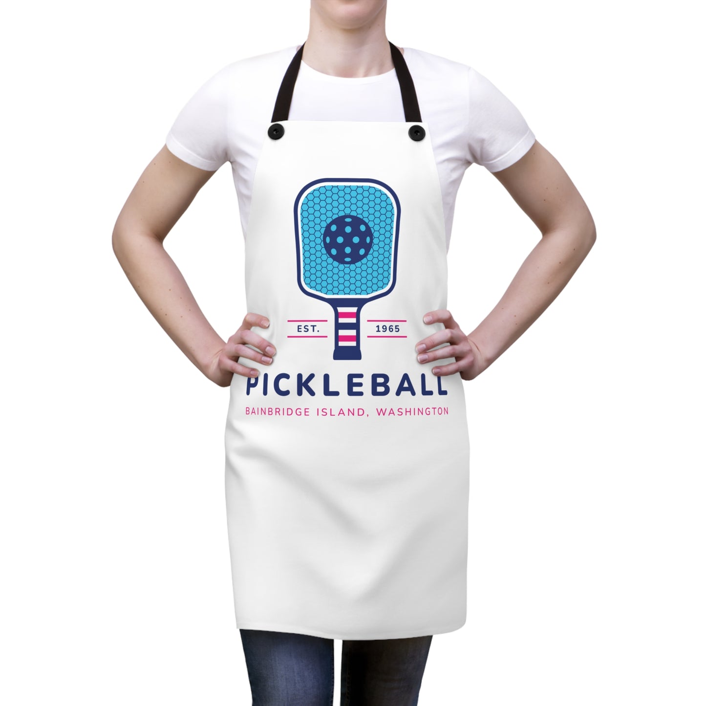 1965 Pickleball Blue Paddle Apron (AOP)