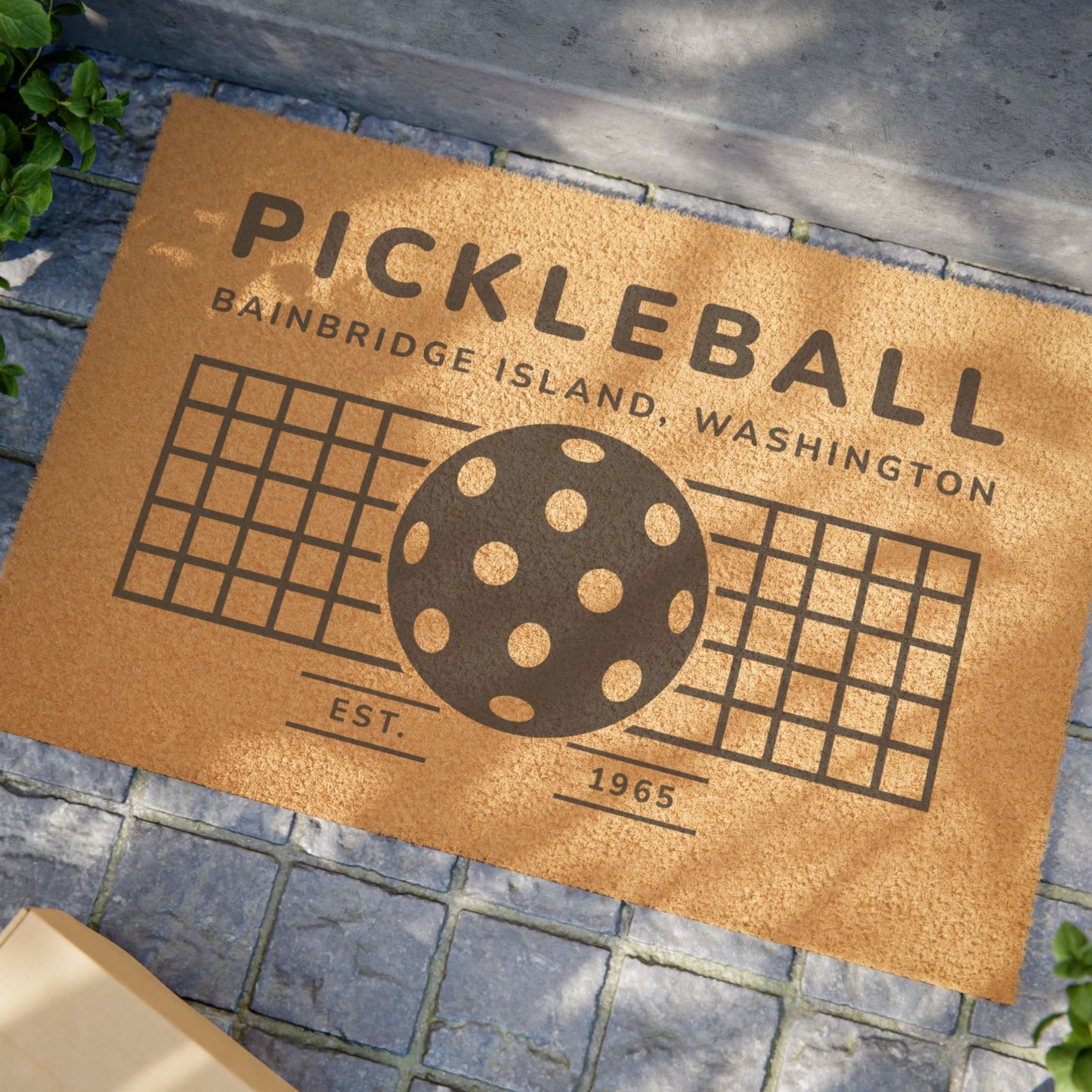 1965 Pickleball Ball and Net Doormat