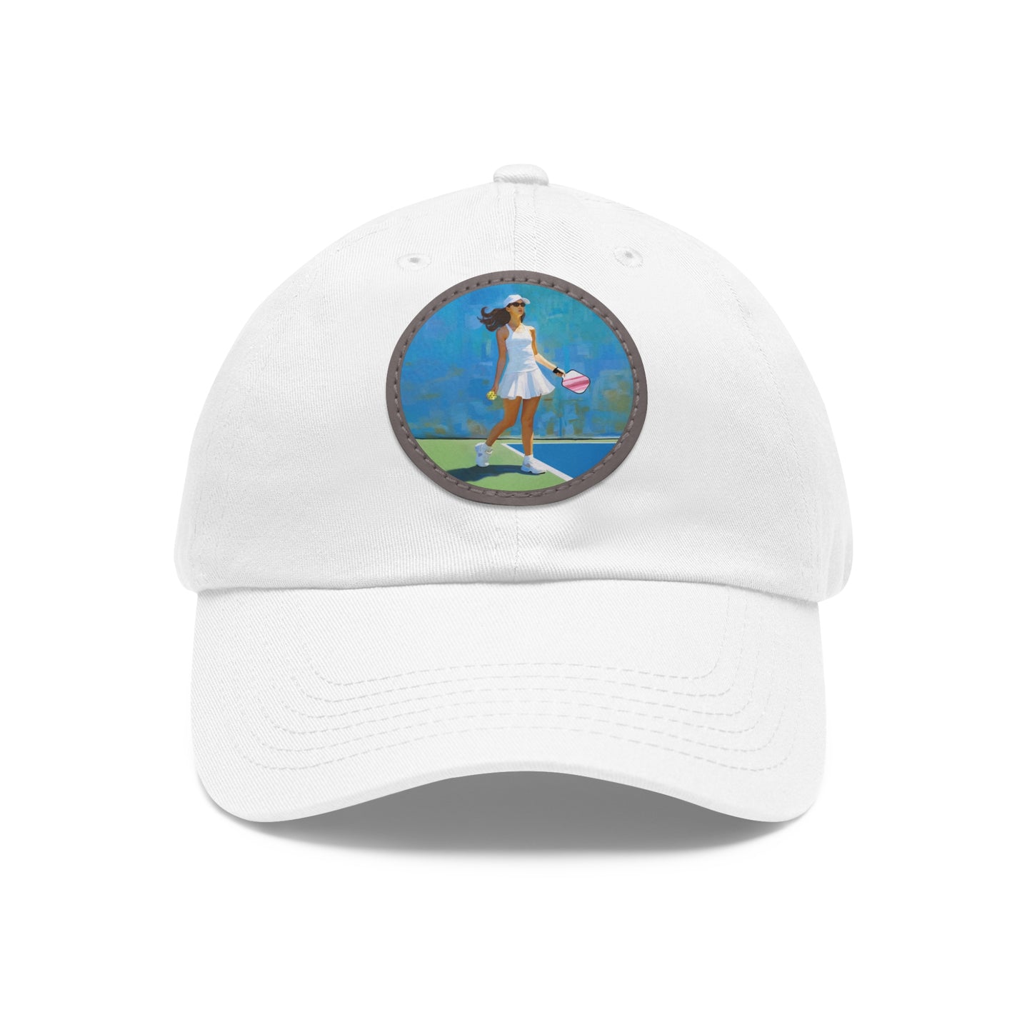 Pickleball "Courtside" Limited Edition Hat with Leather Patch (Round)