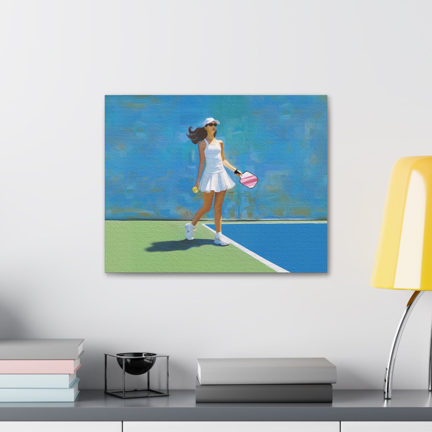 Pickleball "Courtside" Limited Edition Canvas Stretched, 1.5''