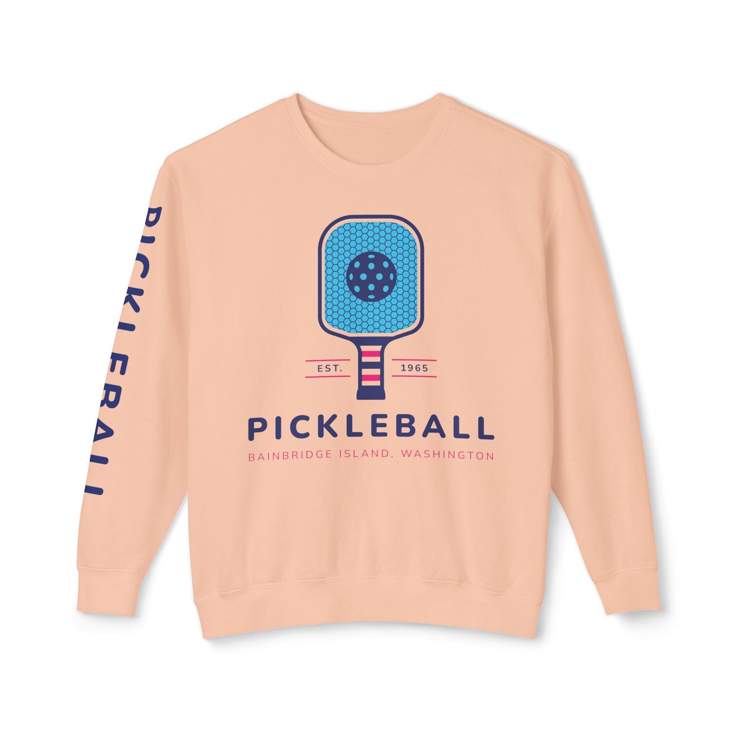 1965 Pickleball Blue Paddles Unisex Lightweight Crewneck Sweatshirt