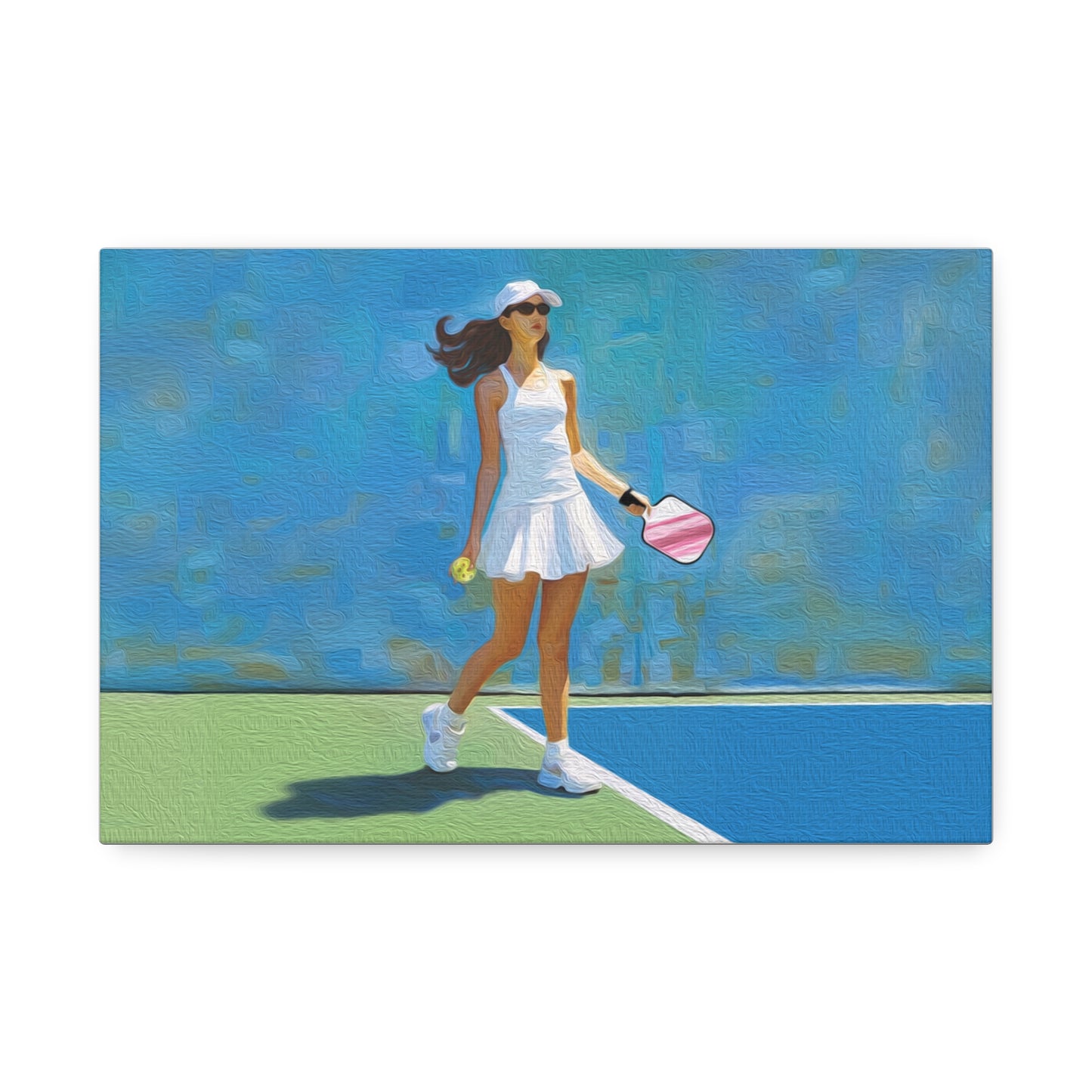 Pickleball "Courtside" Limited Edition Canvas Stretched, 1.5''