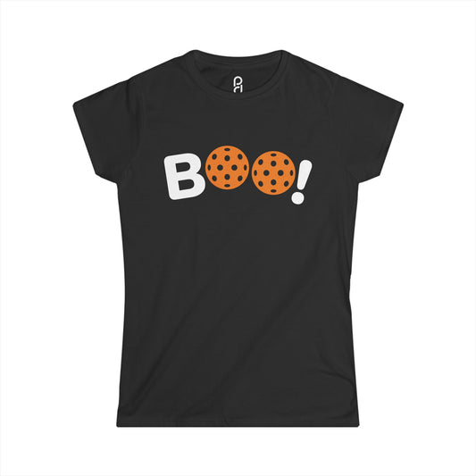 Pickleball Halloween Boo Women's Softstyle Tee