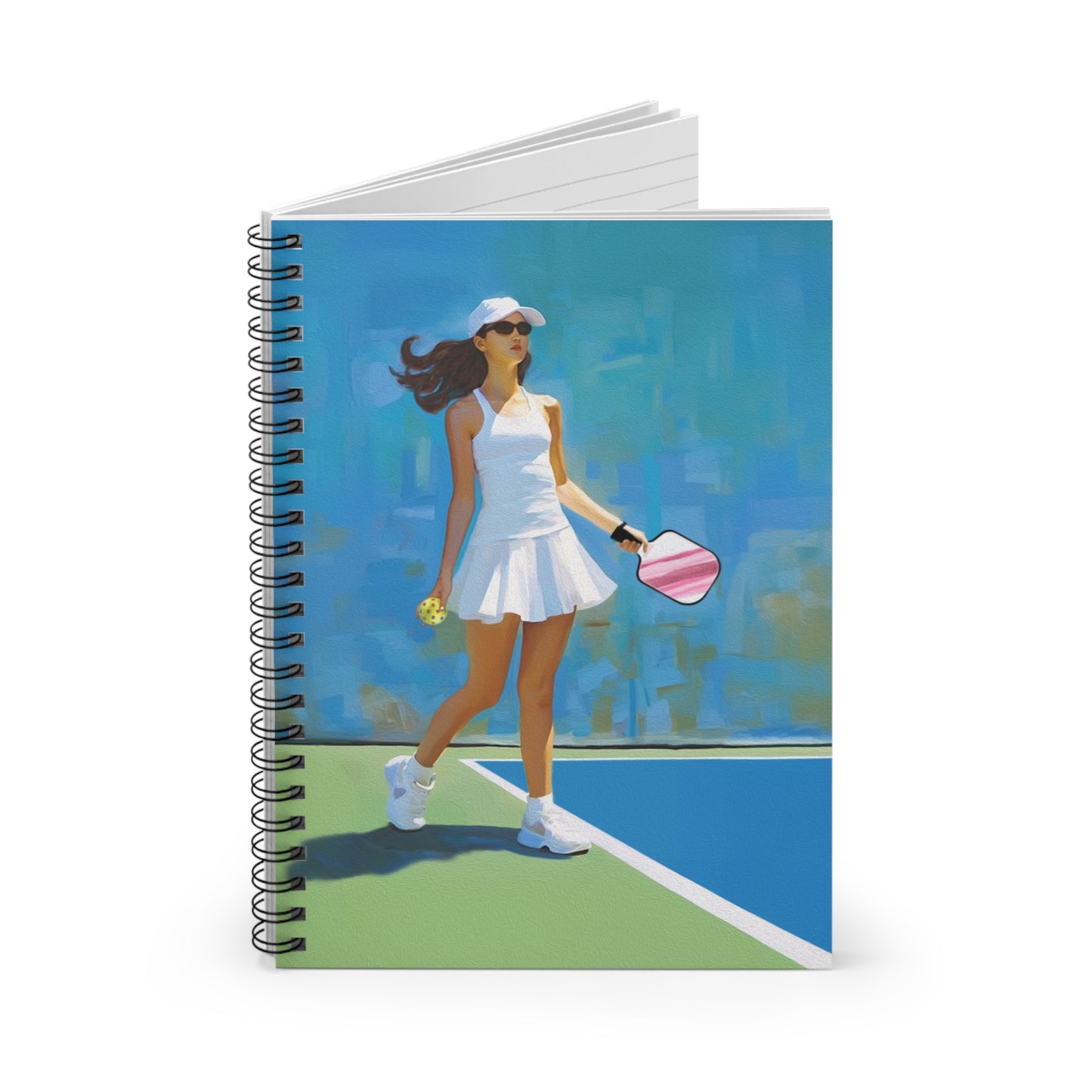 Pickleball "Courtside" Limited Edition Spiral Notebook - Ruled Line