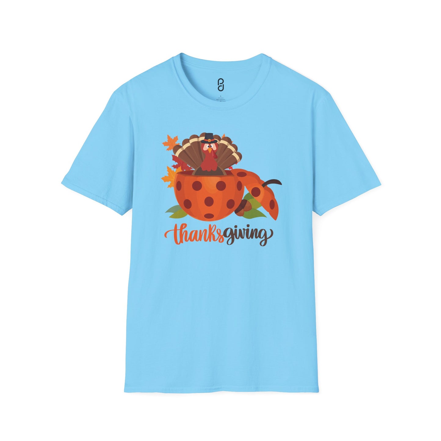 Thanksgiving Turkey Pickleball Unisex Softstyle T-Shirt