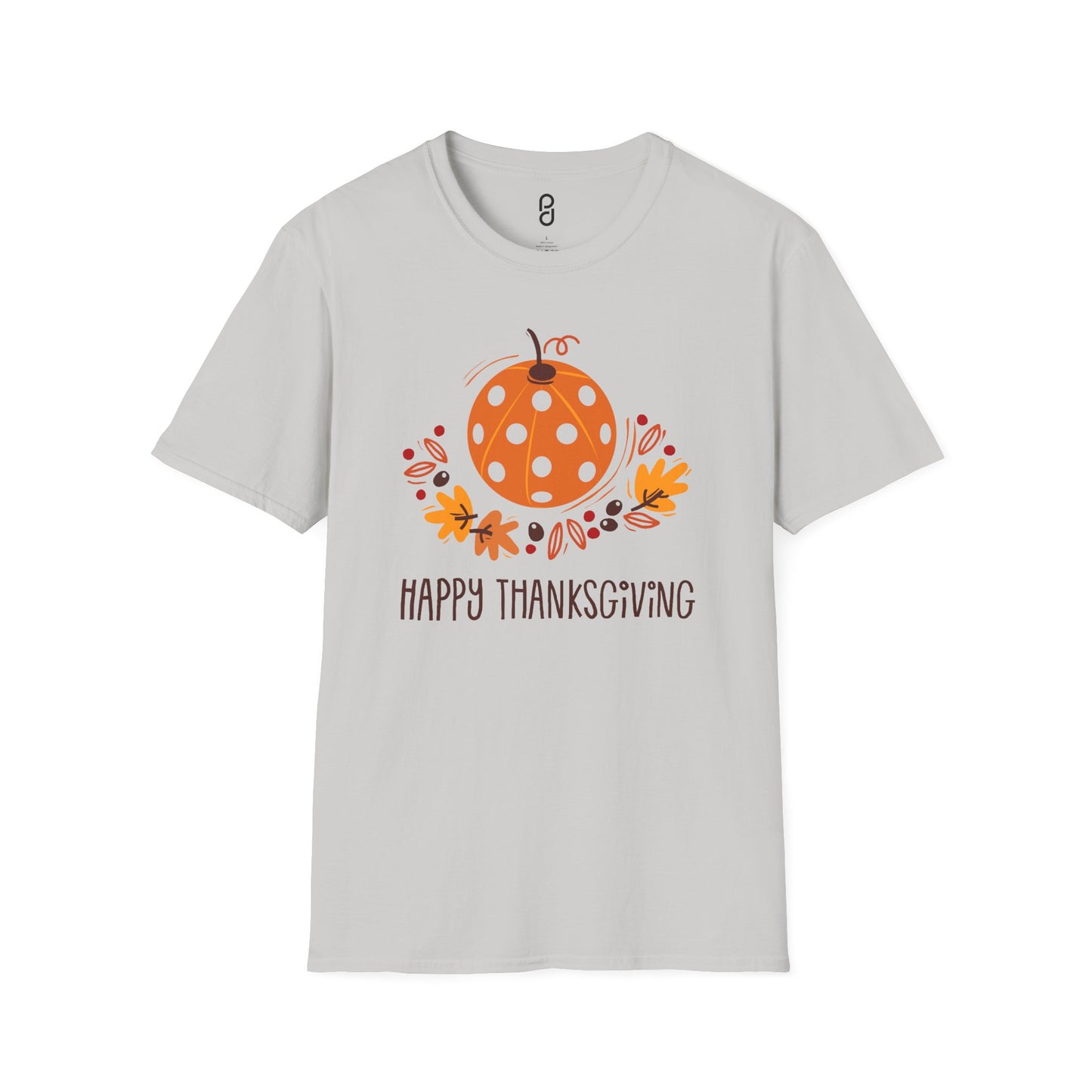 Pickleball Pumpkin Happy Thanksgiving Unisex Softstyle T-Shirt