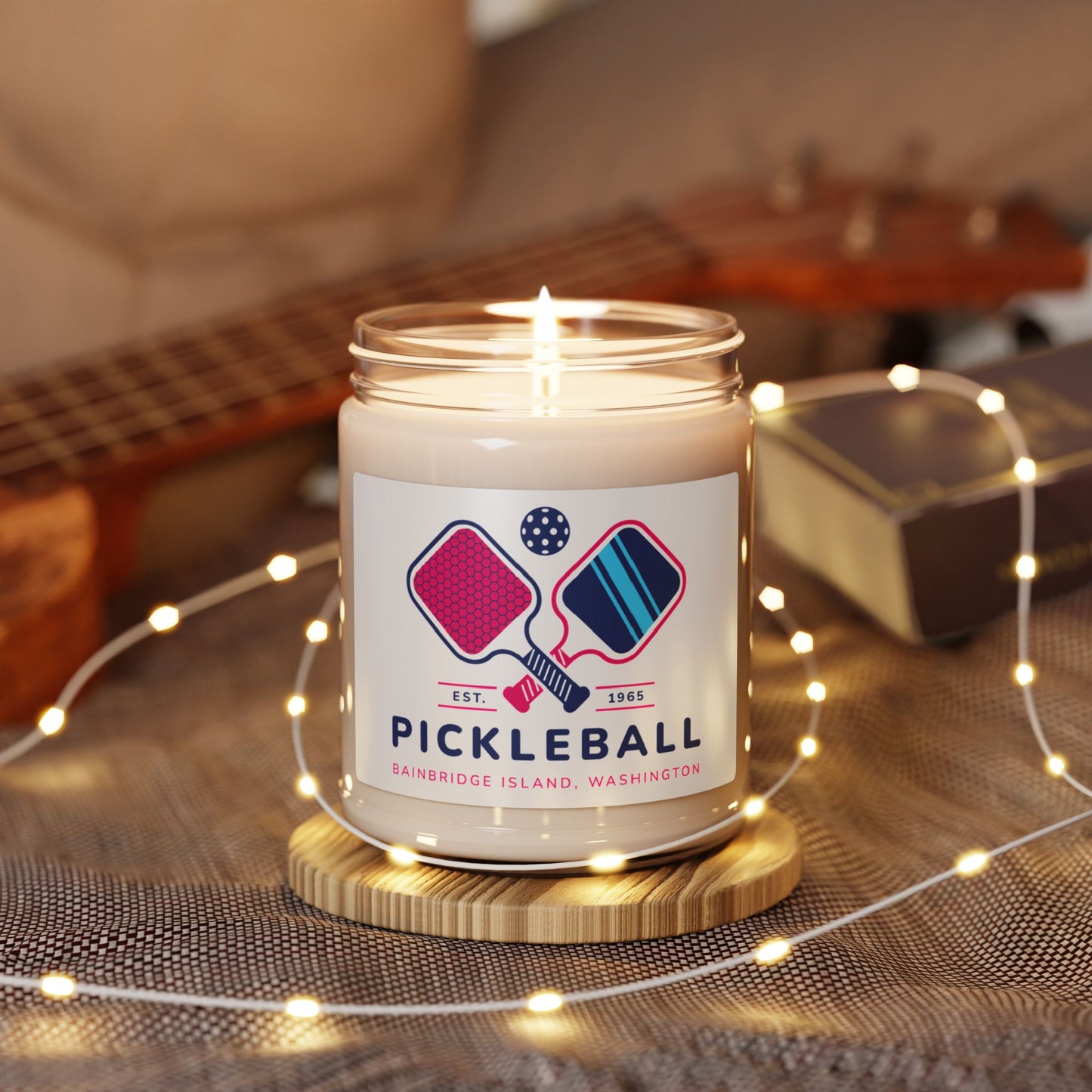 1965 Pickleball Double Paddles Scented Soy Candle, 9oz