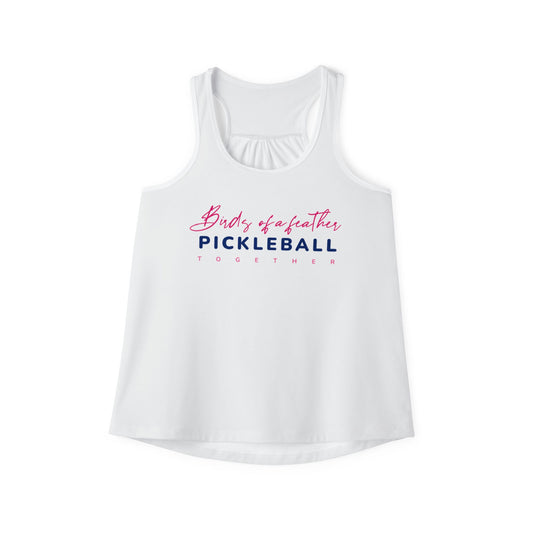 Birds of a Feather Pickleball Together Women's Tank Top (AOP)